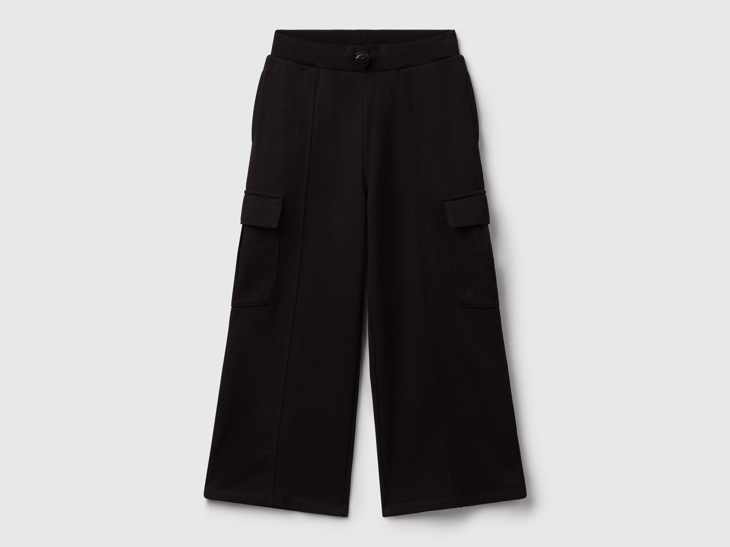 Benetton Wide Cargo pantaloni cotone tasconi vestibilità larga L