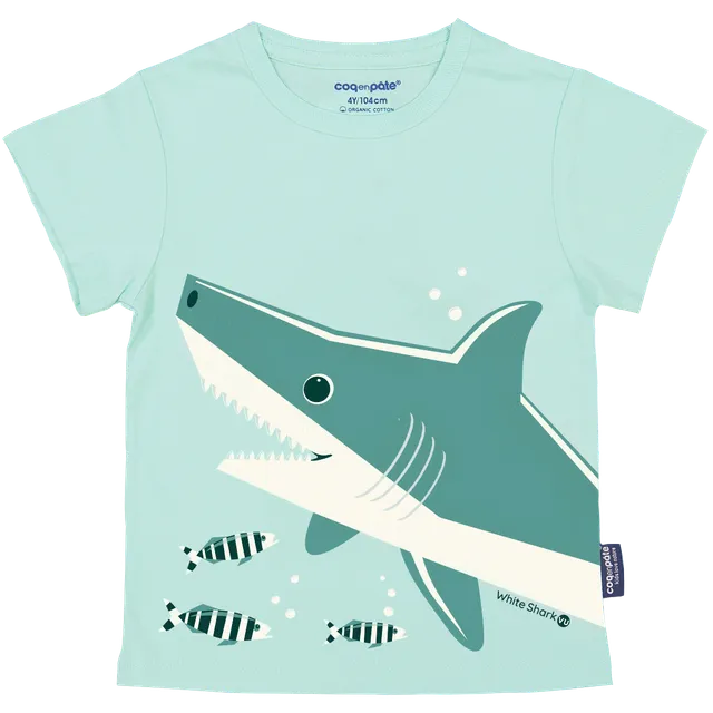 Coq en Pâte Maglietta Squalo t-shirt 6 anni cotone bio