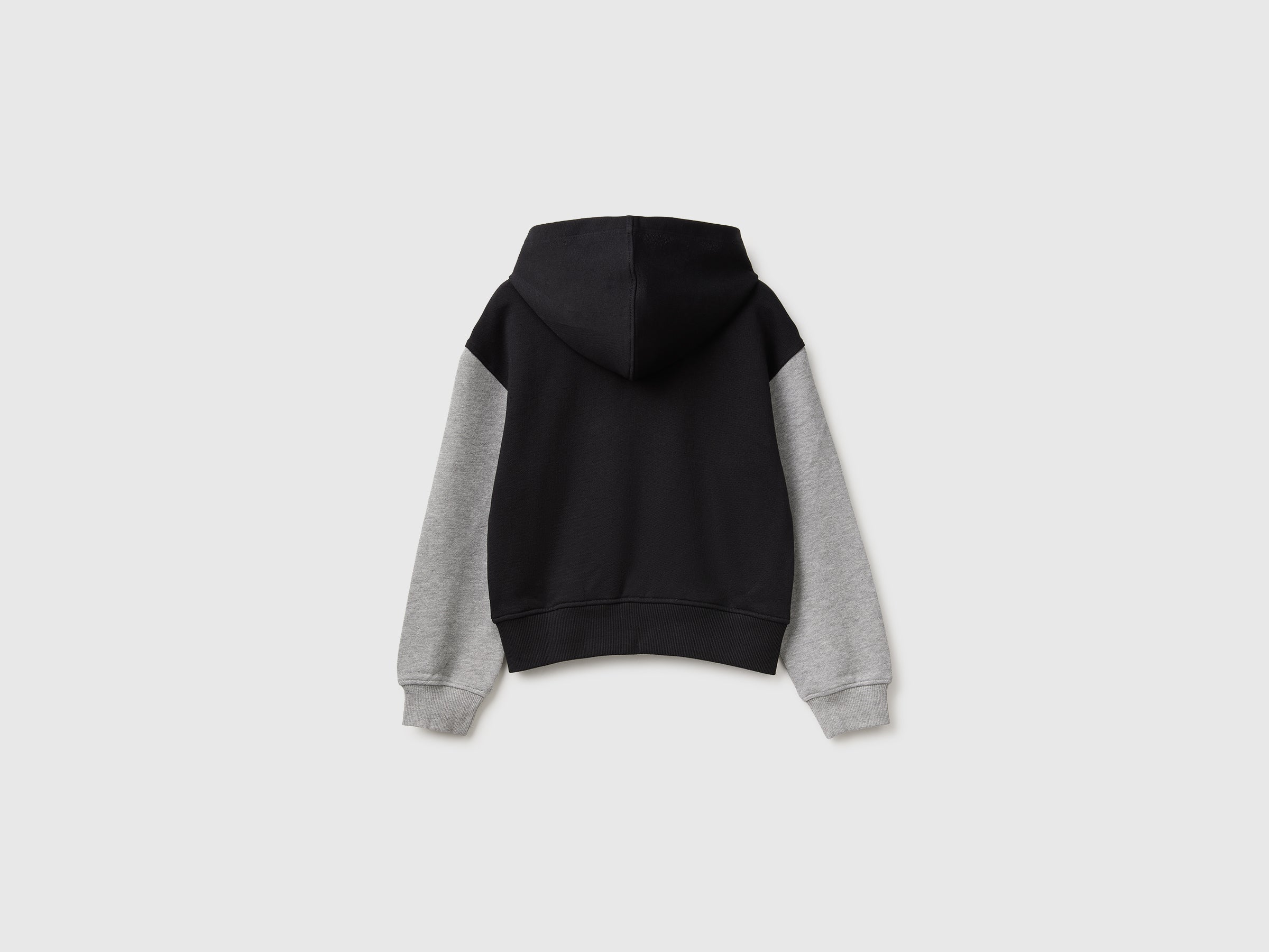United Colors of Benetton Felpa Uomo Cappuccio Zip Cotone Ricamo