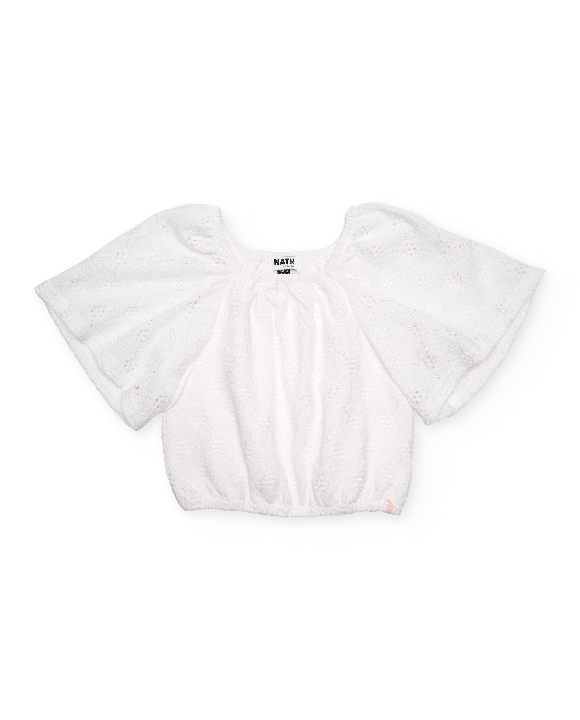 TucTuc Camicette Blusa Bambina Bianco Maniche Ampie