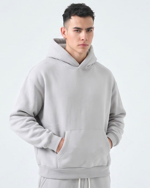 Sottosopra Felpa AN0186003 Boxy Cappuccio Piombo M Uomo
