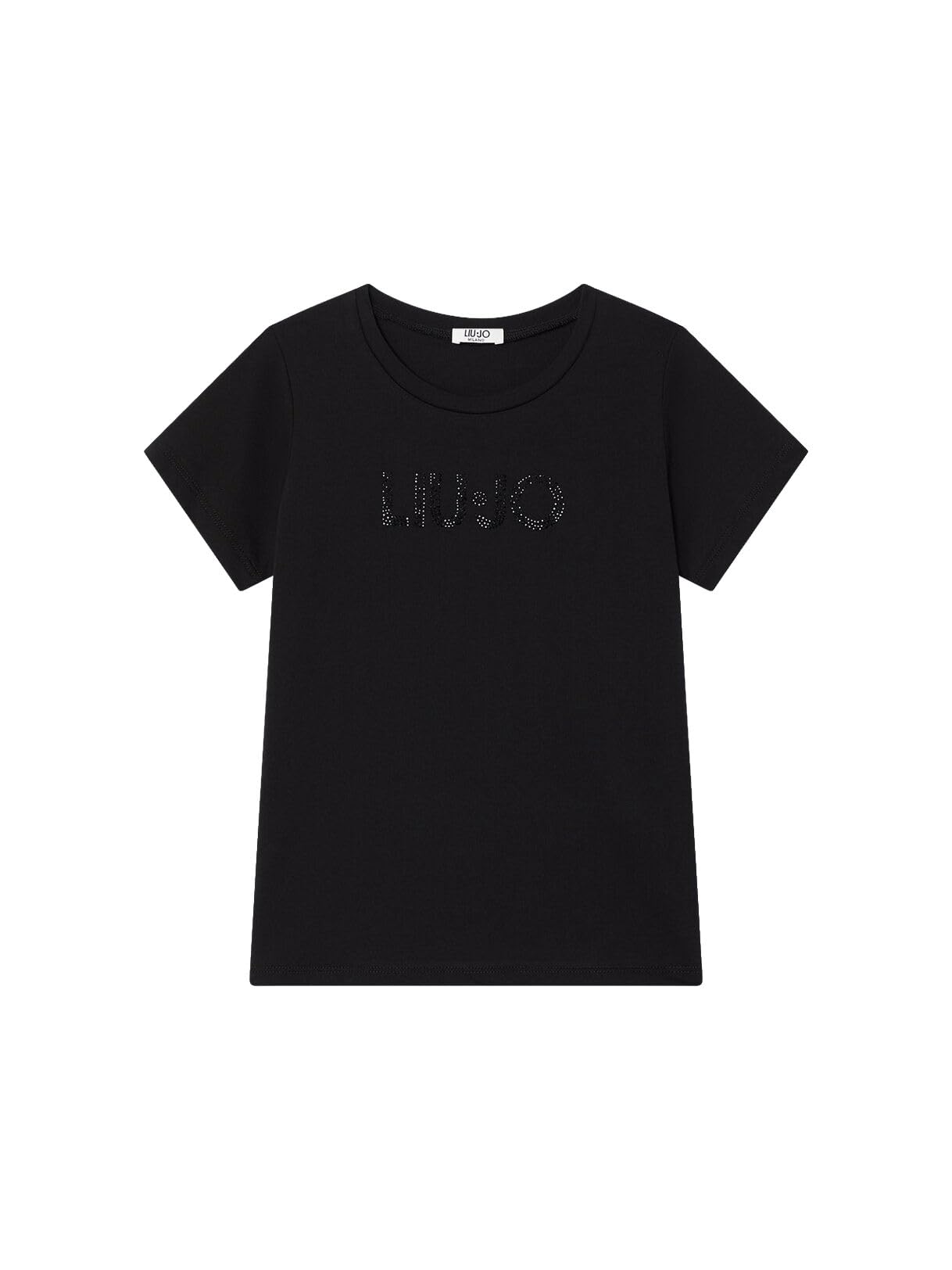 Liu Jo T-Shirt Logo Donna L Jersey Cotone Girocollo Nera