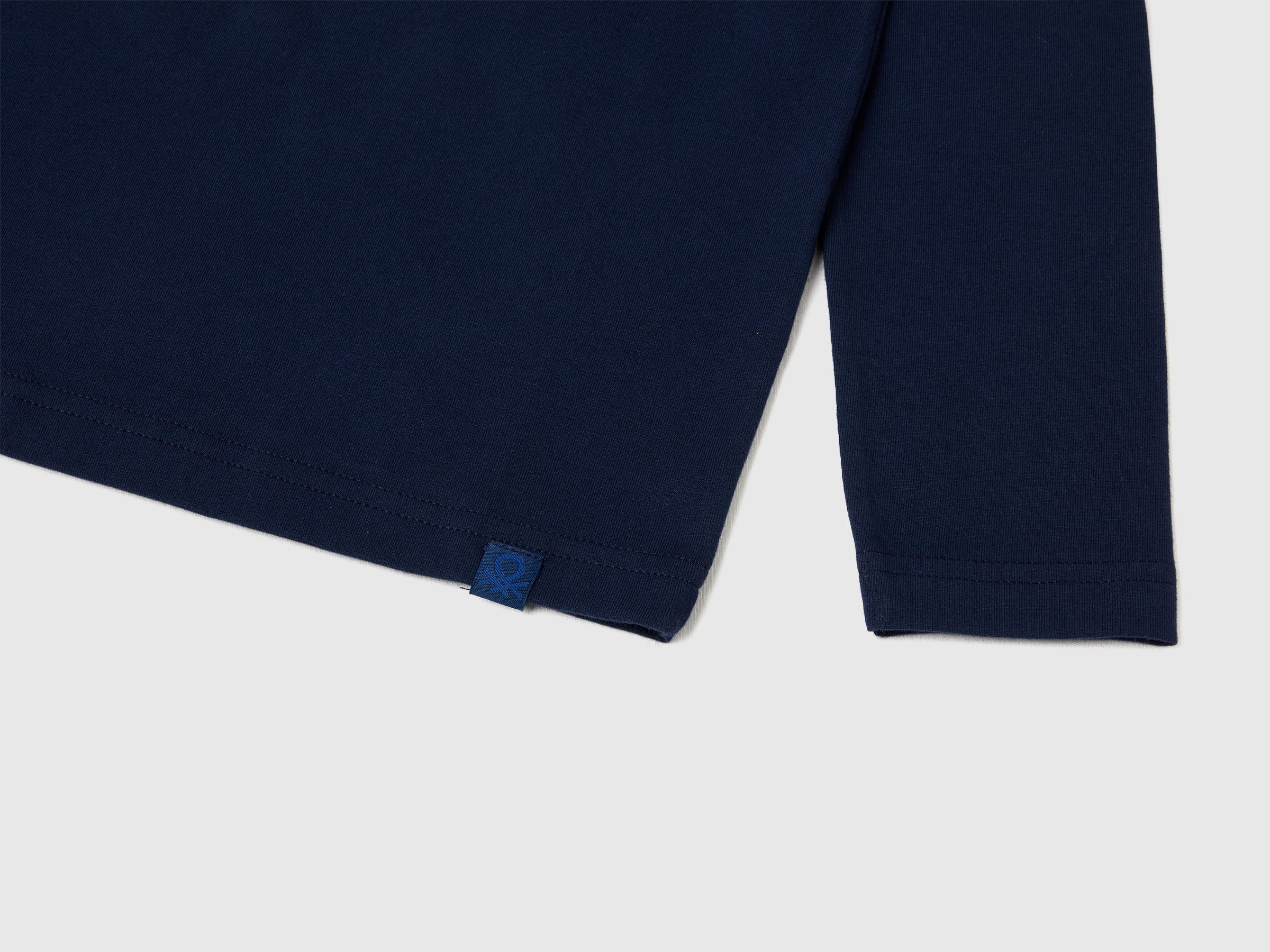 Benetton T-Shirts and Tops Lupetto Manica Lunga Cotone Aderente