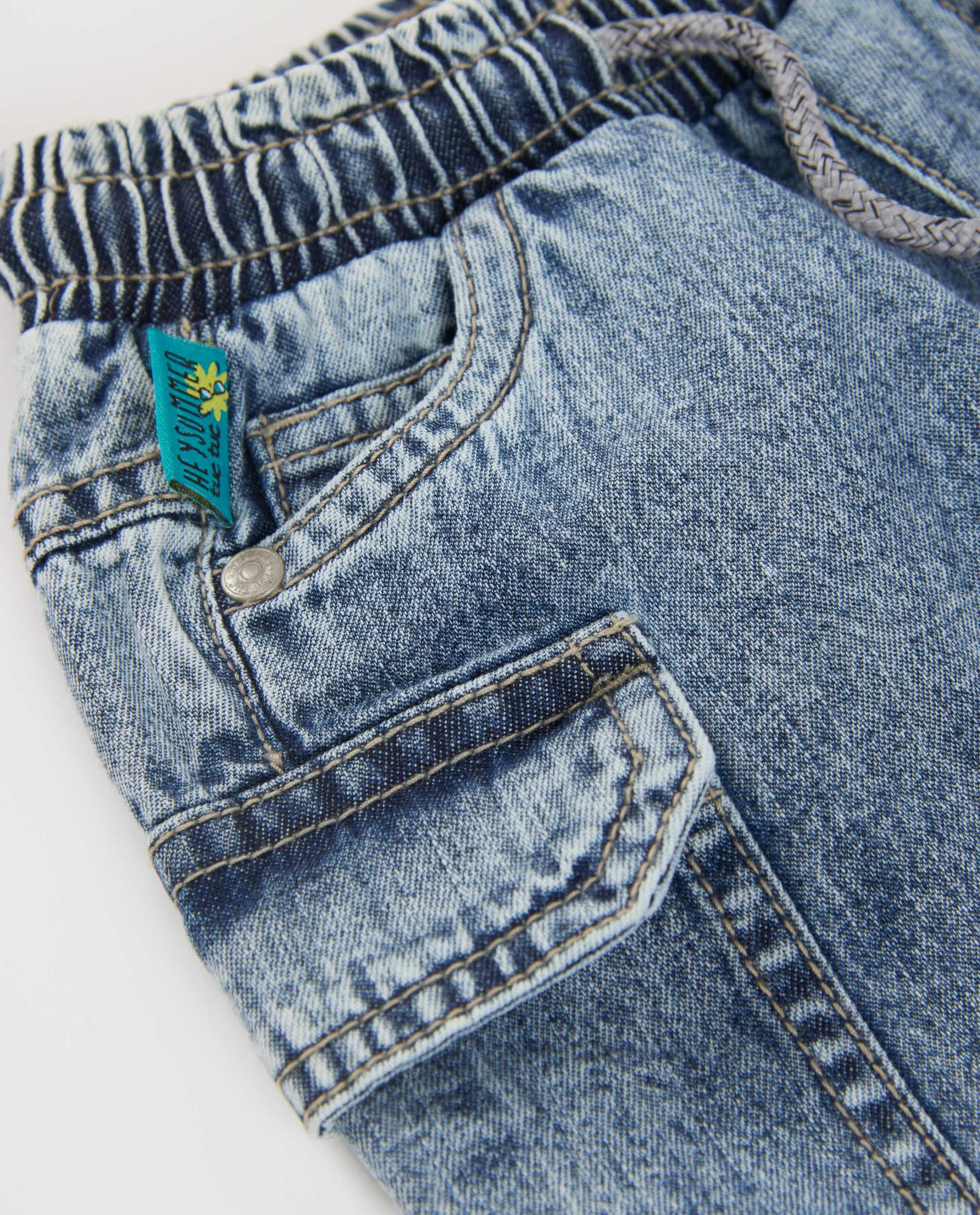TucTuc Bermuda jeans bambino denim vita elastica