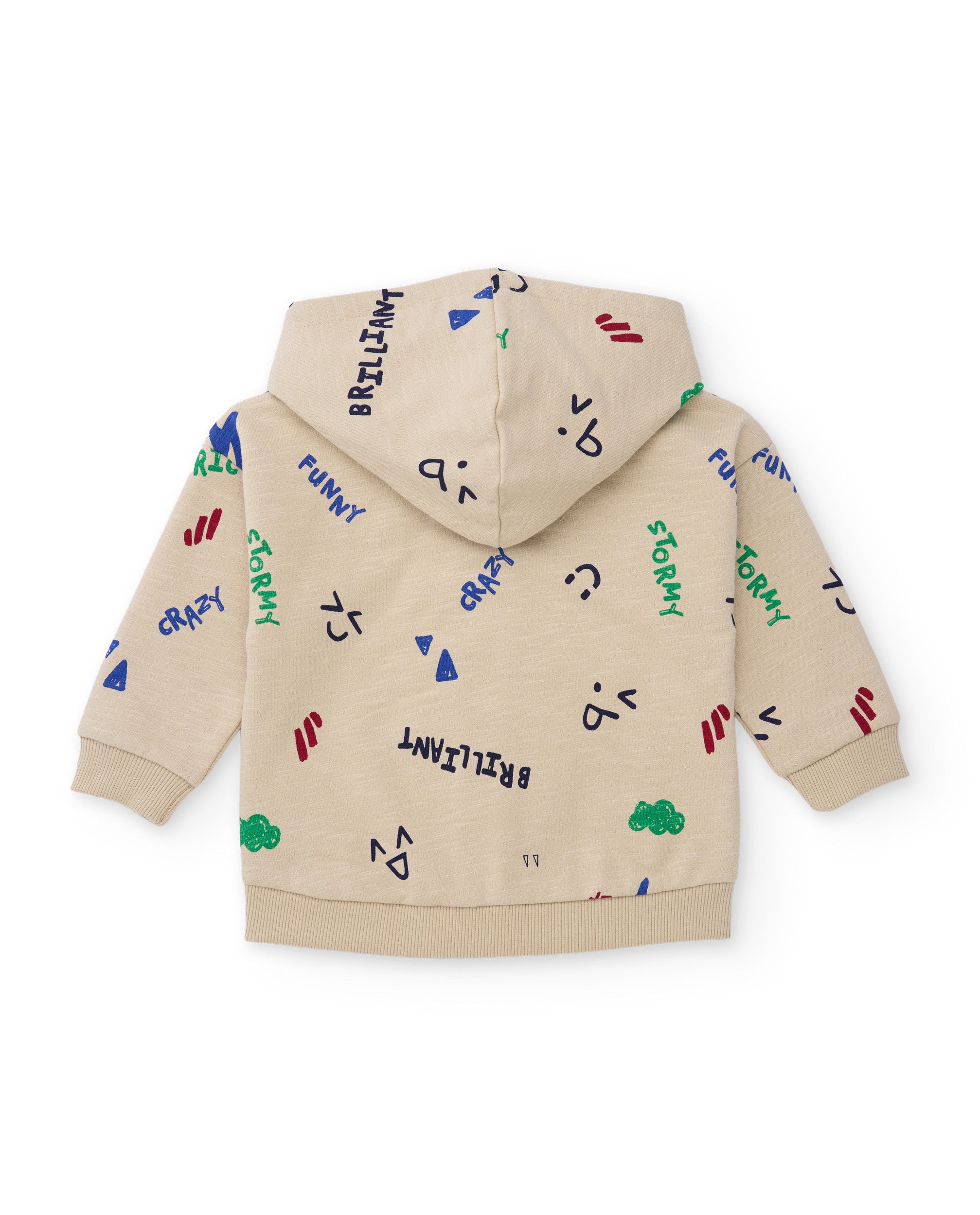 TucTuc Completi tuta bambino beige felpa cappuccio
