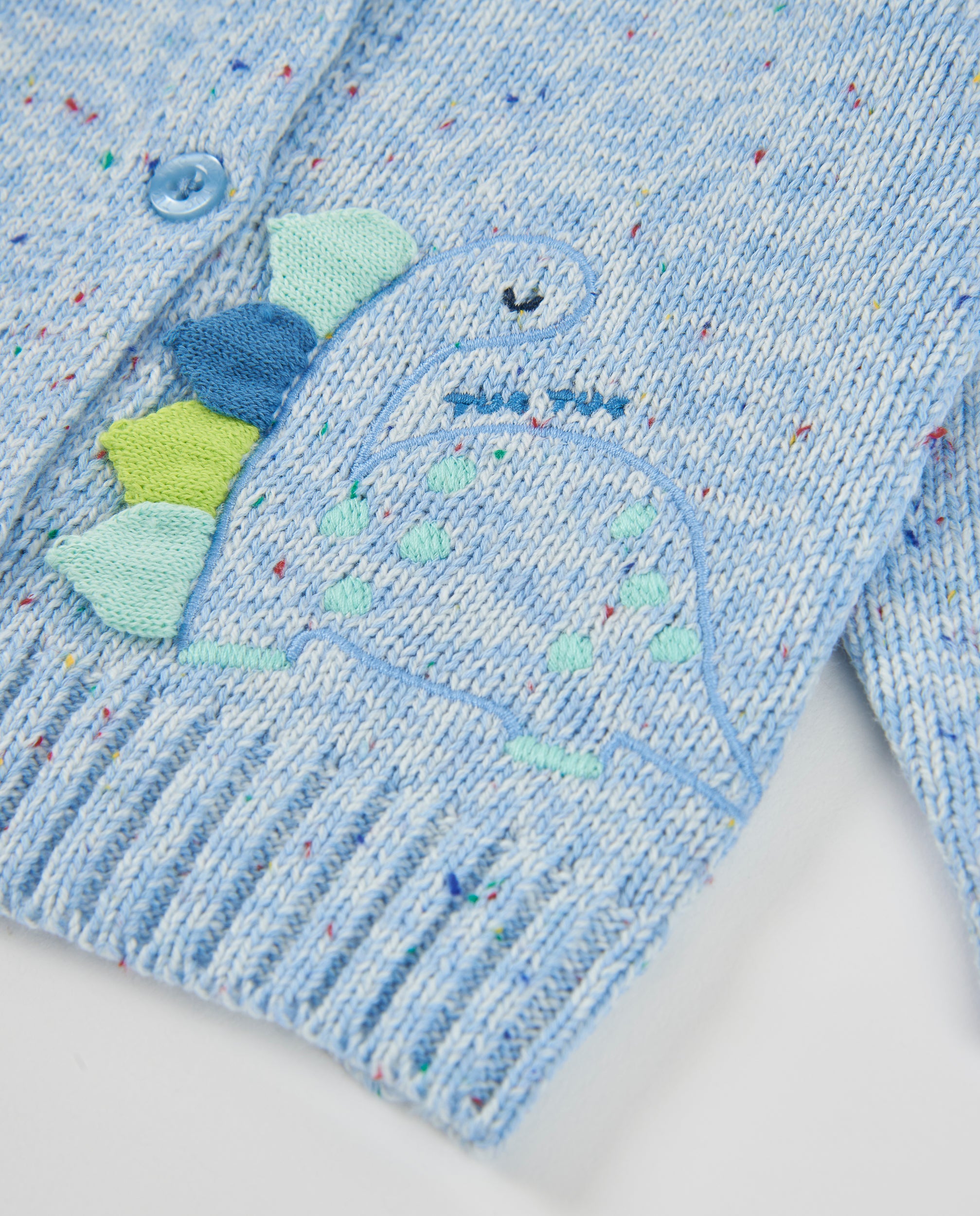 TucTuc Maglioni giacca tricot neonato azzurra dinosauro