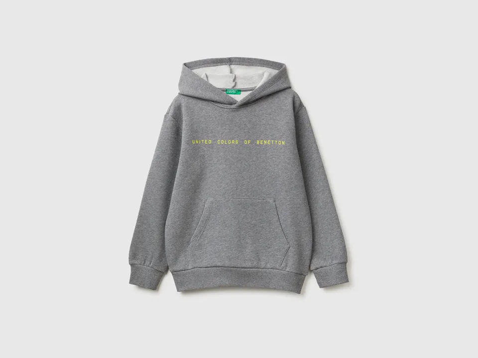 United Colors of Benetton felpa con cappuccio cotone tasca marsupio