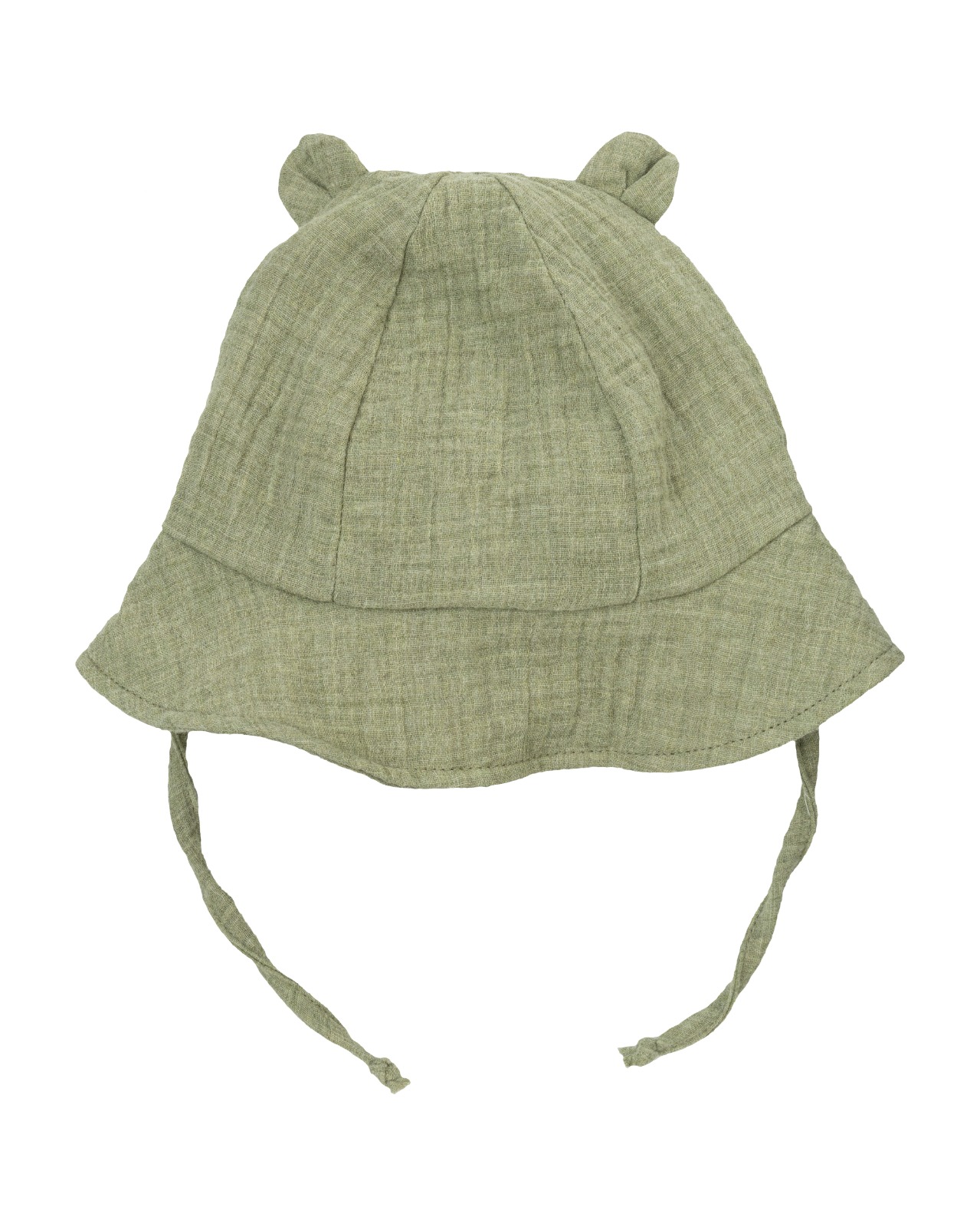 Woolly Organic Teddy Ears SS27 cappello neonato mussola Ecru