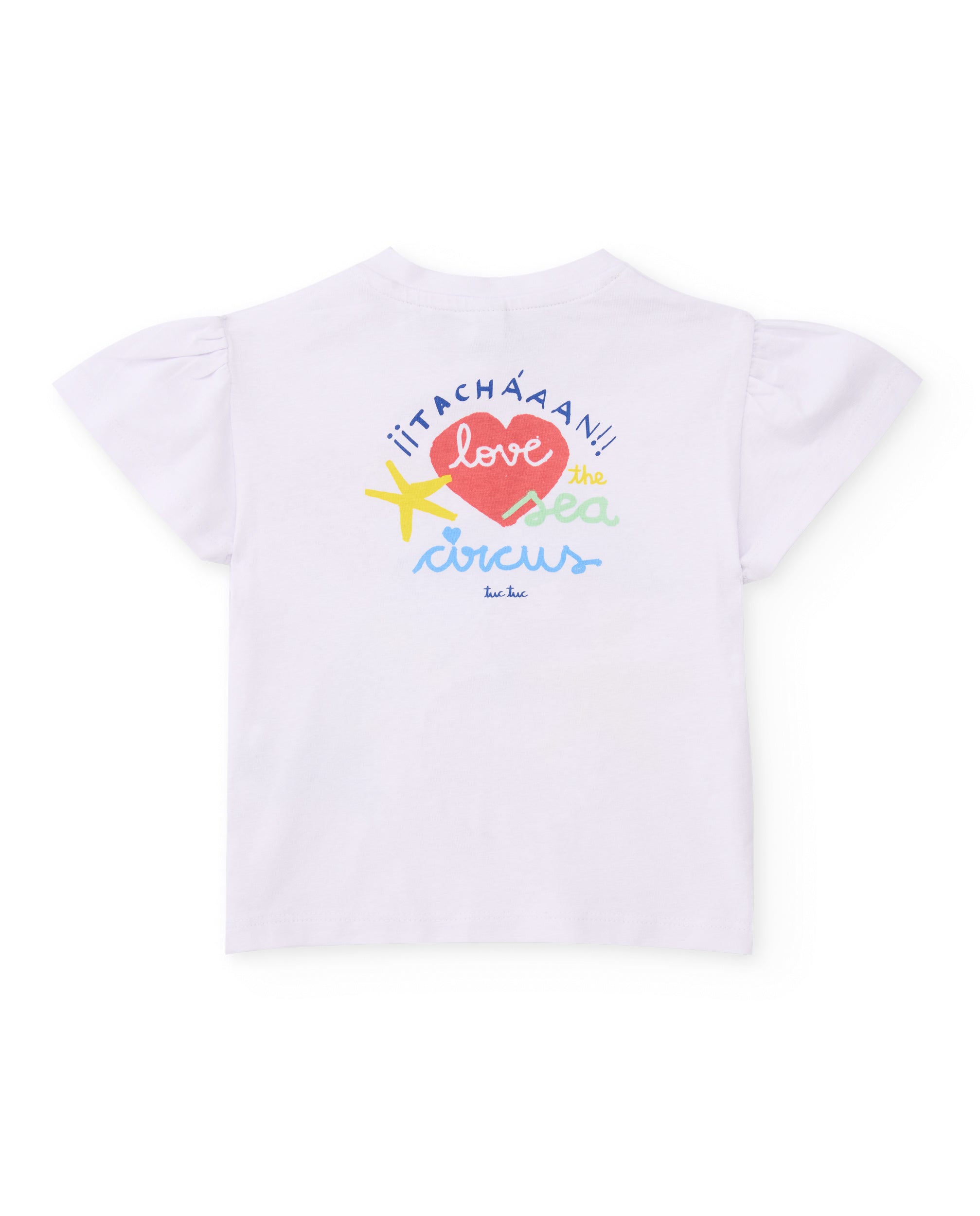 TucTuc Magliette T-shirt bambina bianca stampa delfino