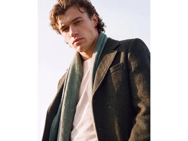 Benetton cappotto lungo monopetto lana uomo taglia 50