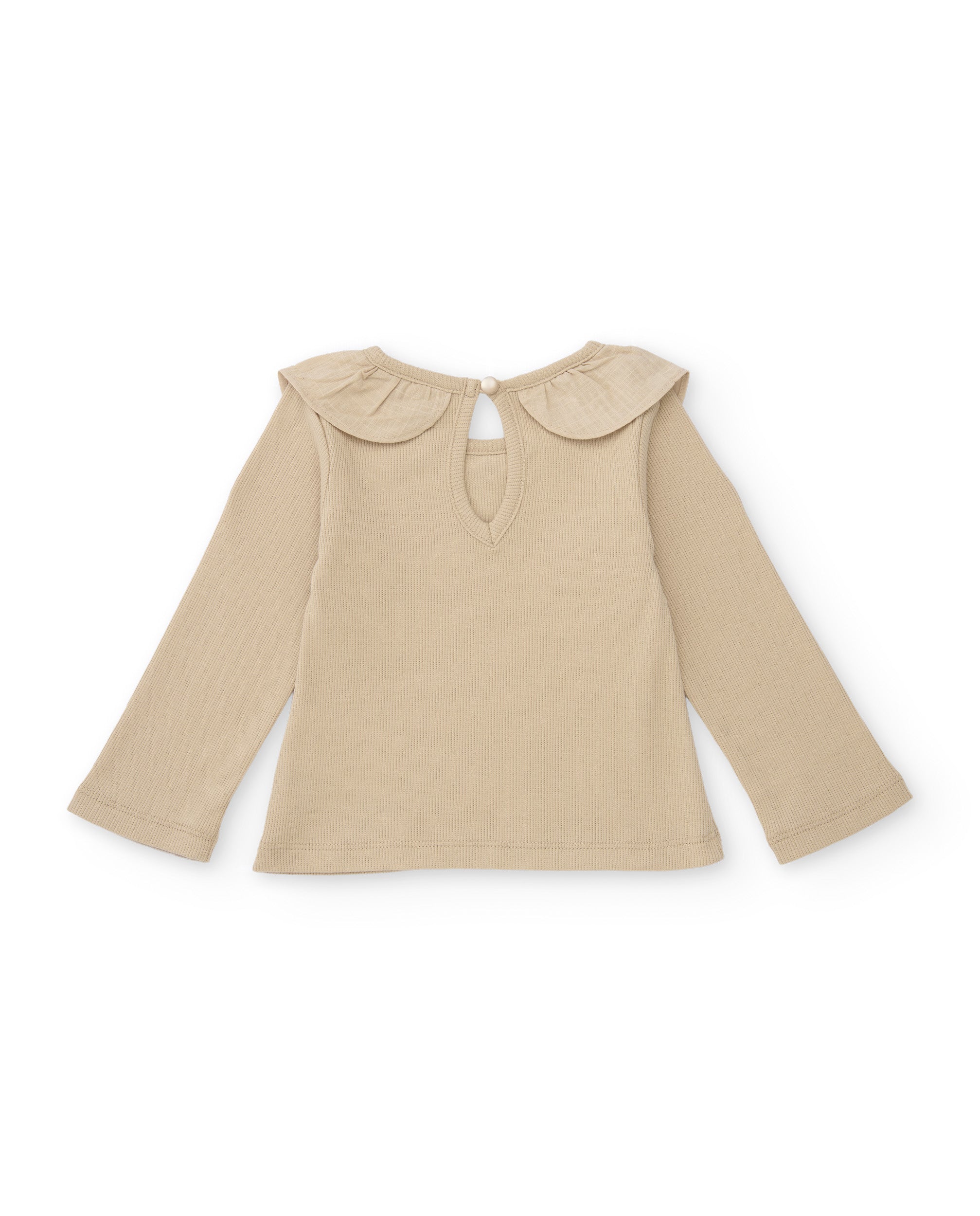 TucTuc Magliette Maglia Bambina Beige Volant Fiore