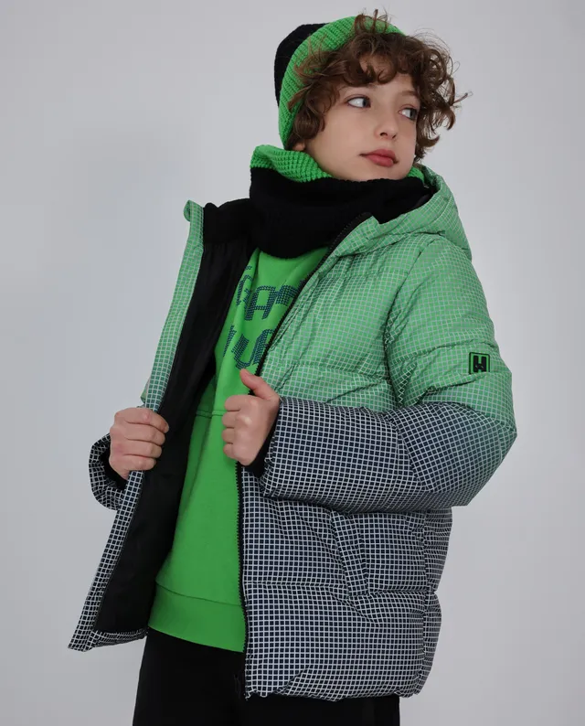 TucTuc Cappotti Giubbotto verde geometrico bambino
