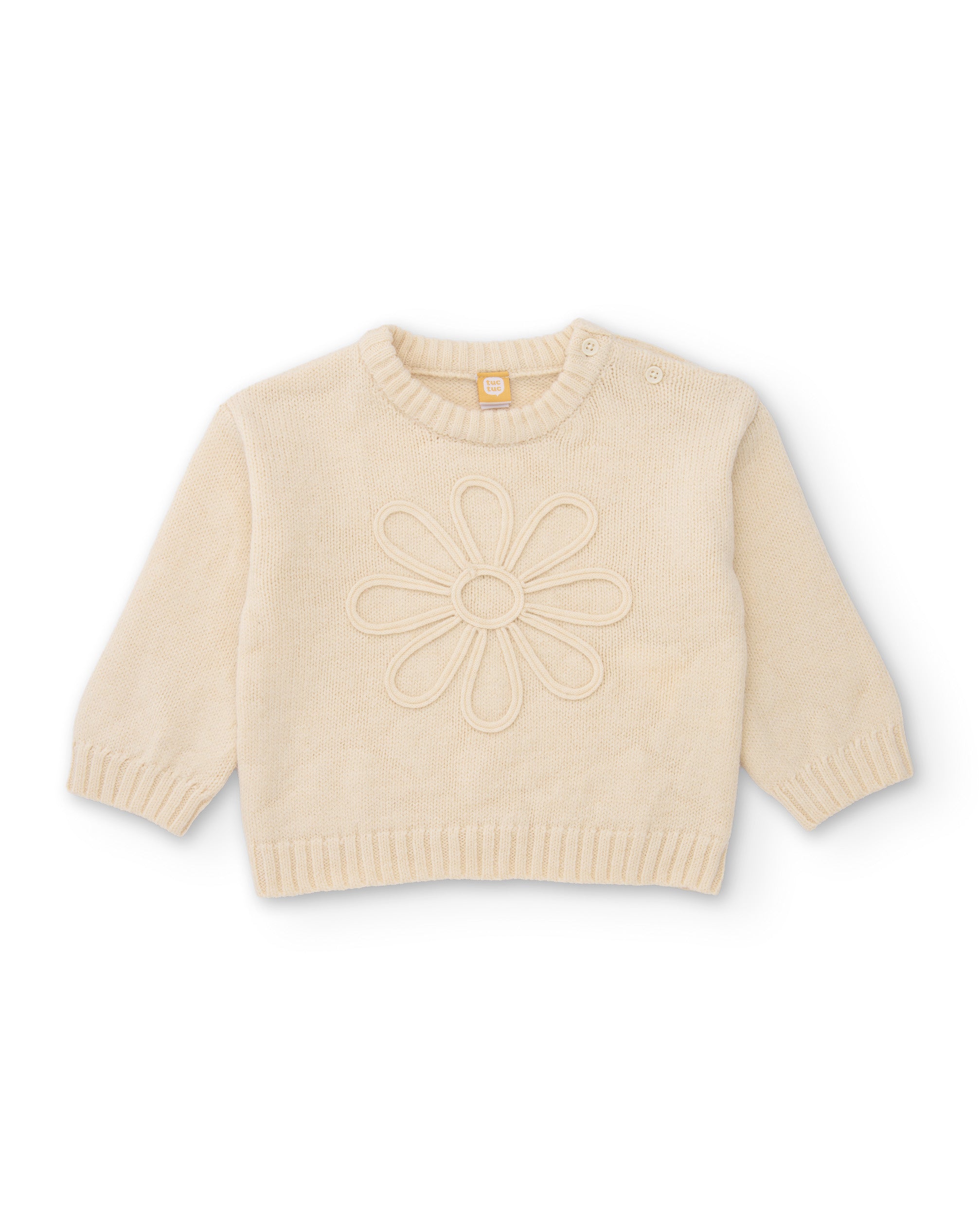 TucTuc Maglioni Felpa bambina crudo floreale 4 anni