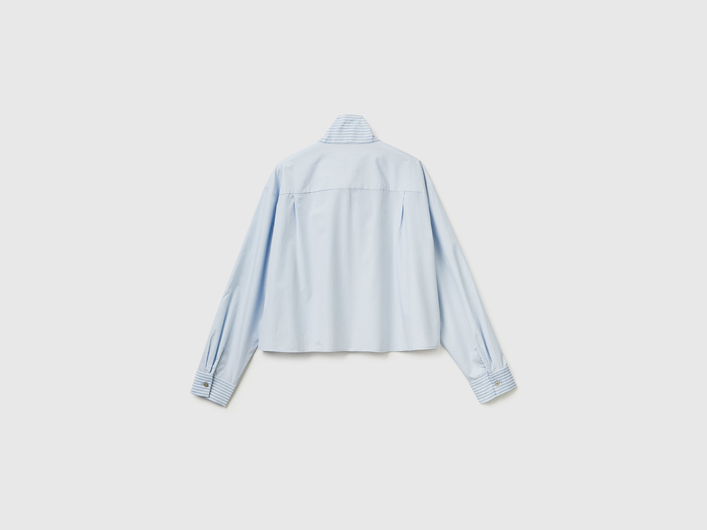 United Colors of Benetton Camicia crop righe fiocco S