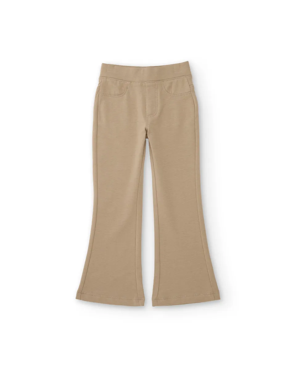 TucTuc Pantaloni felpa zampa beige bambina