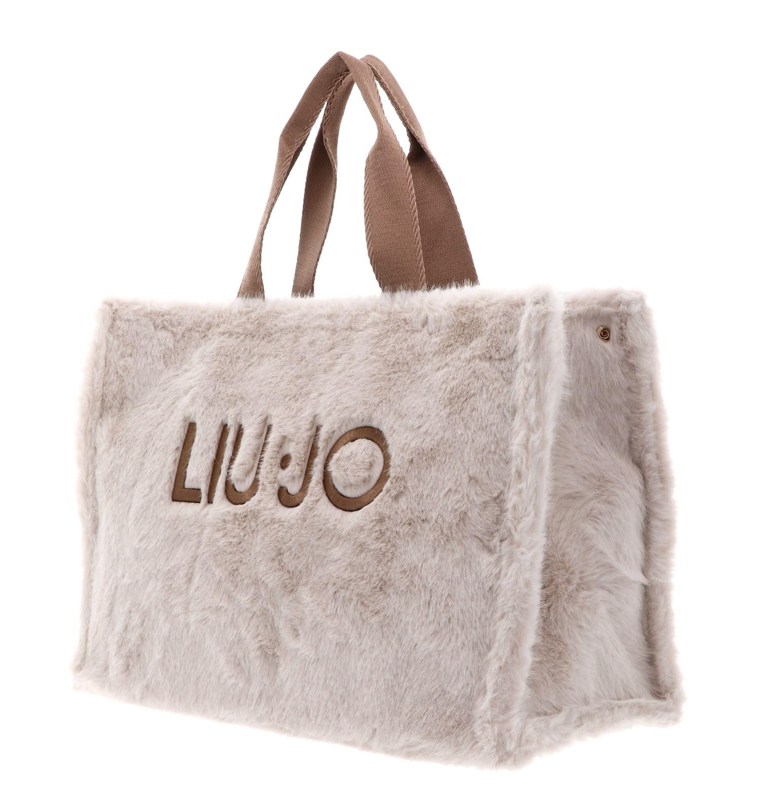 Liu Jo Borse Fake Fur Tote shopper Burro avorio
