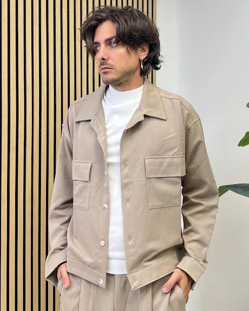 Sottosopra AN019104 Camicia Uomo Boxy Cammello M