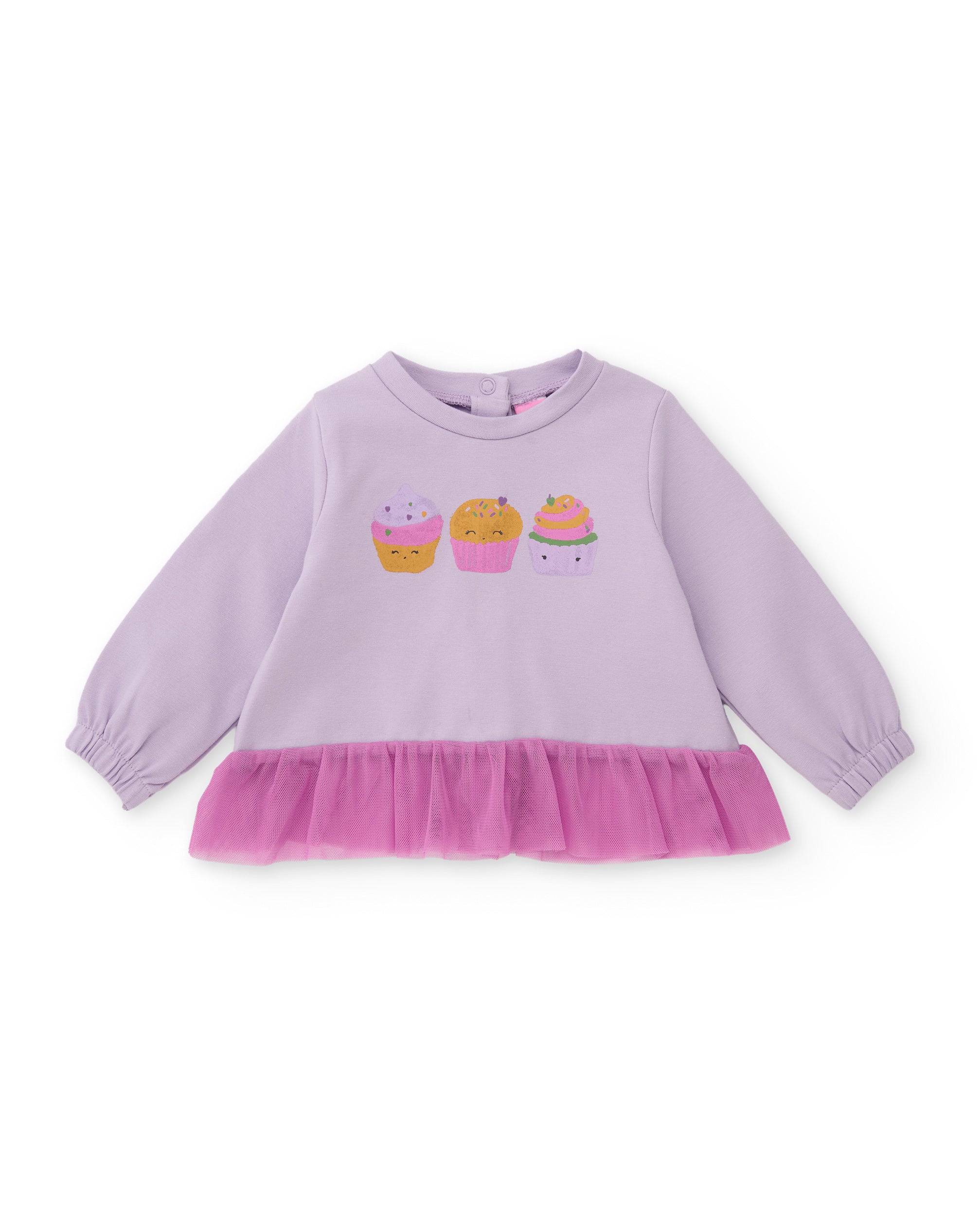 TucTuc Completi tuta neonata lilla cupcake 3 pezzi