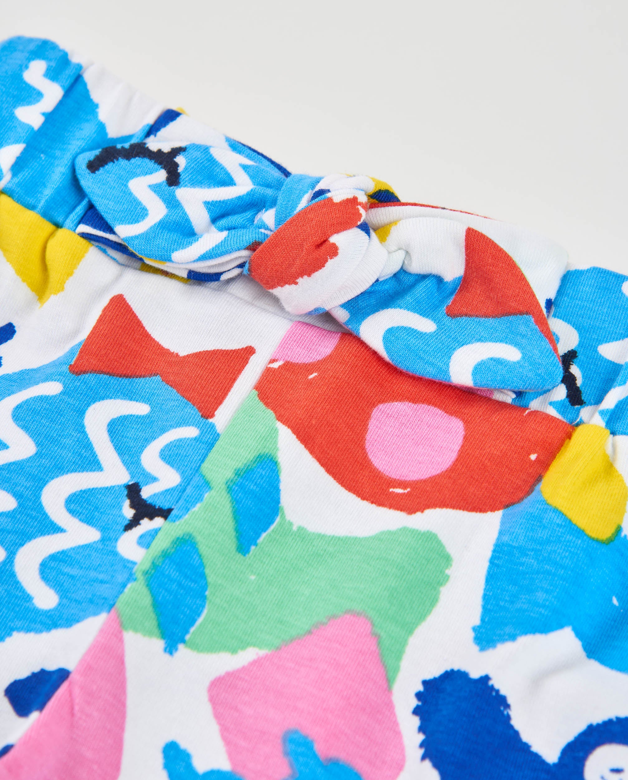 TucTuc Pantaloni Maglia Pesci Blu Short Bimba