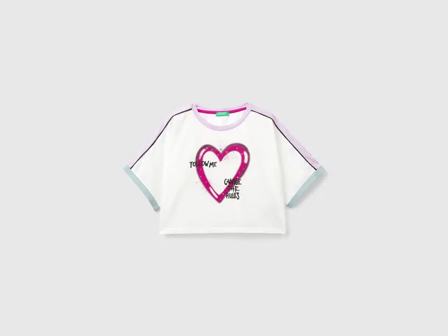 United Colors of Benetton T-Shirt Graffiti Maglietta M Cotone Bio