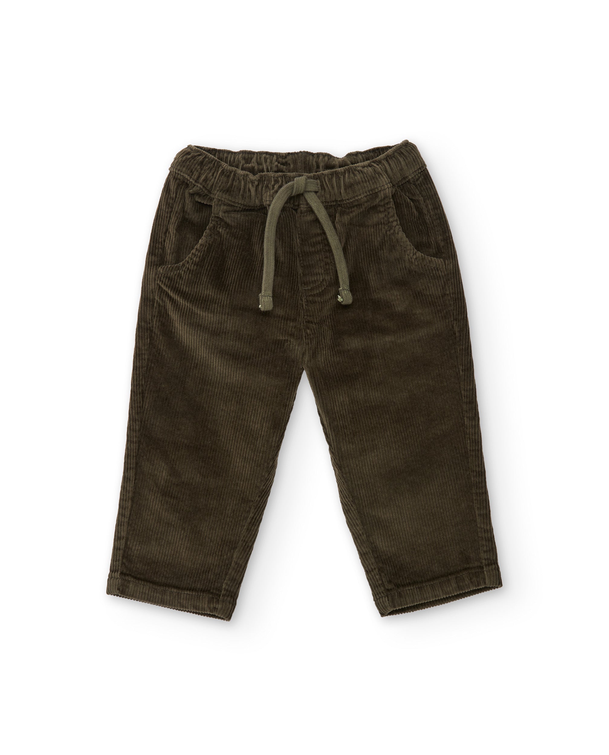 TucTuc Pantaloni Bambino Velluto Coste Verde Oliva Morbidi
