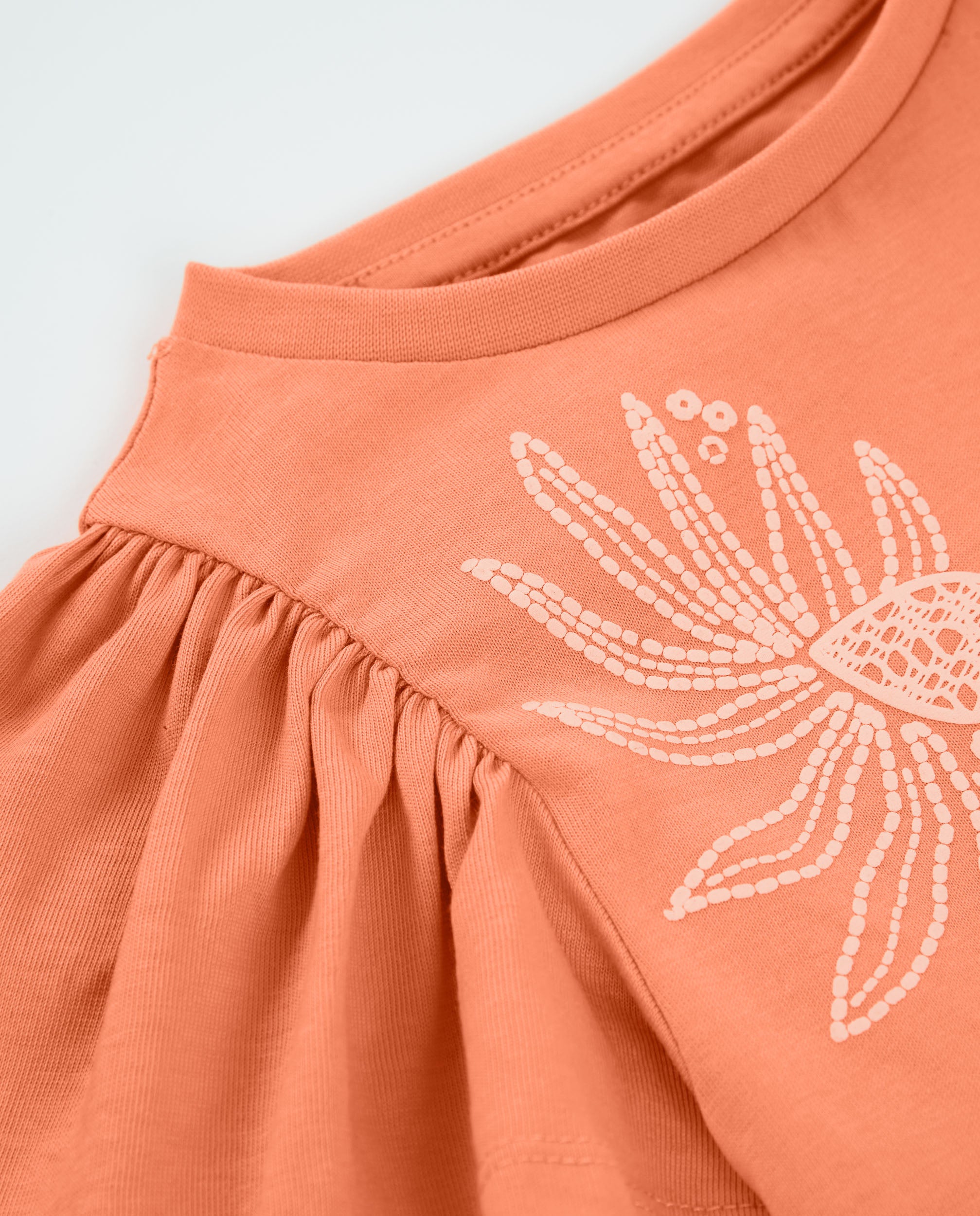 TucTuc Magliette t-shirt bambina arancione floreale