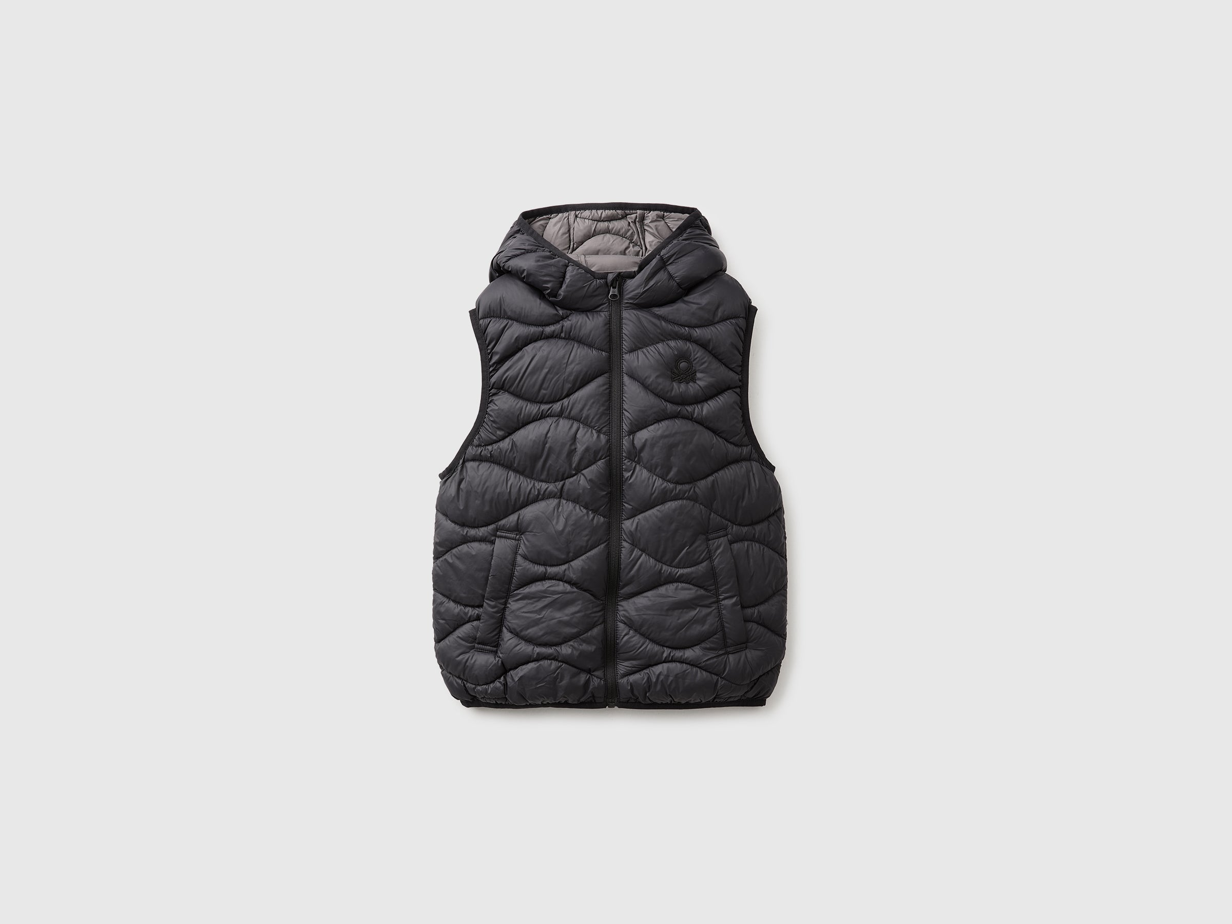 United Colors of Benetton Smanicato Imbottito Nylon con Cappuccio