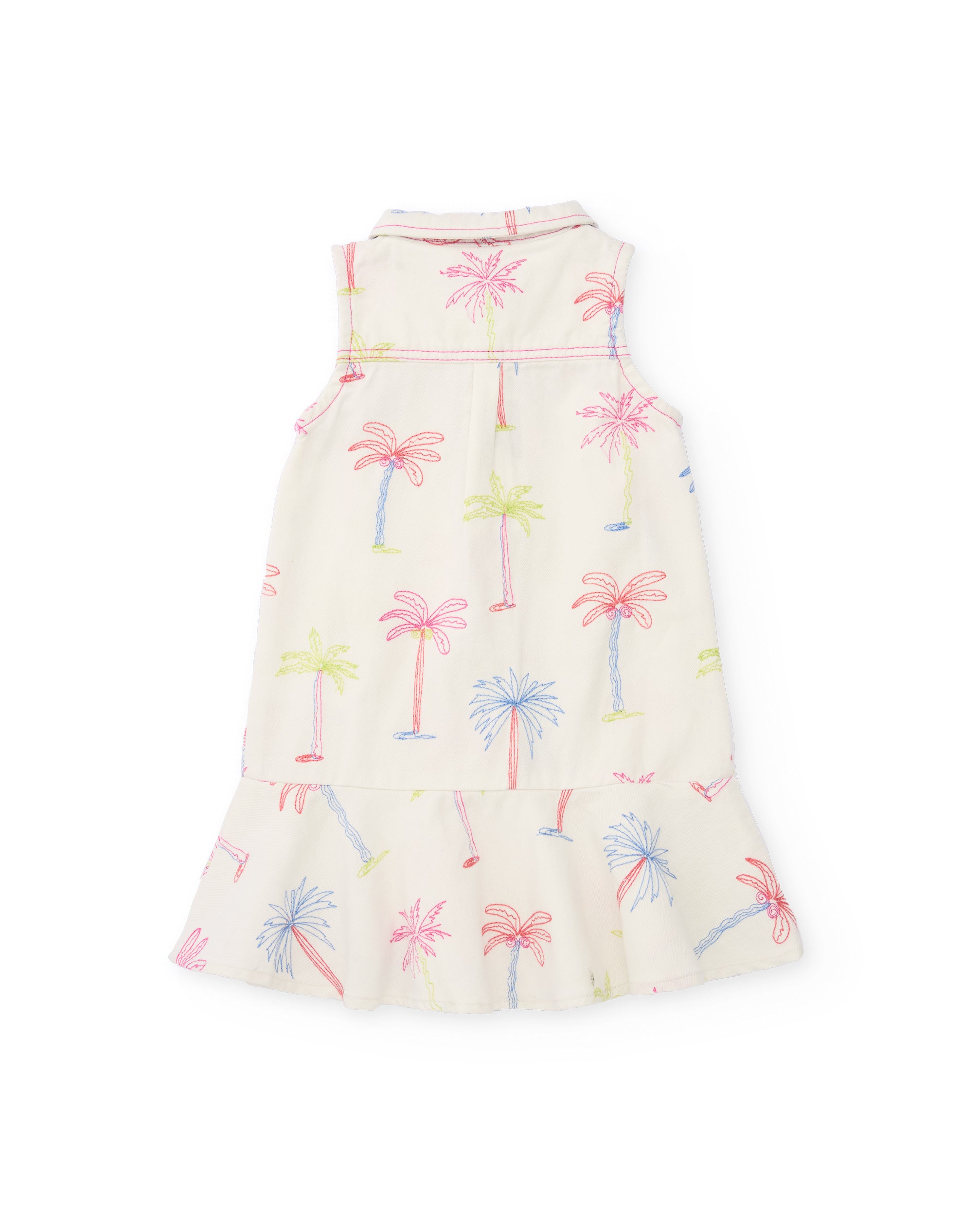 TucTuc Vestiti vestito bambina palme bianco