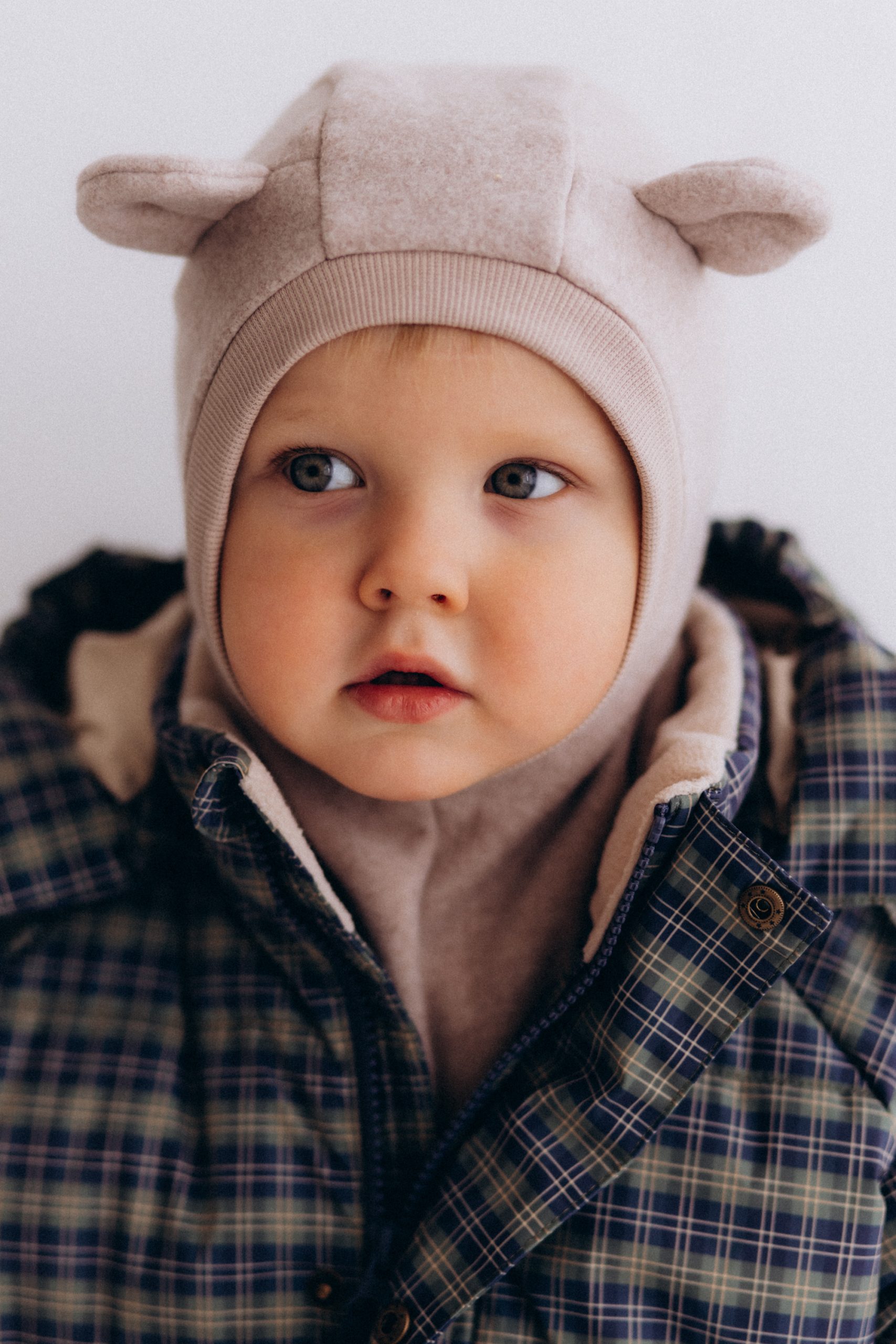 Woolly Organic Baby Hats Fleece Balaclava Teddy AW26 pile