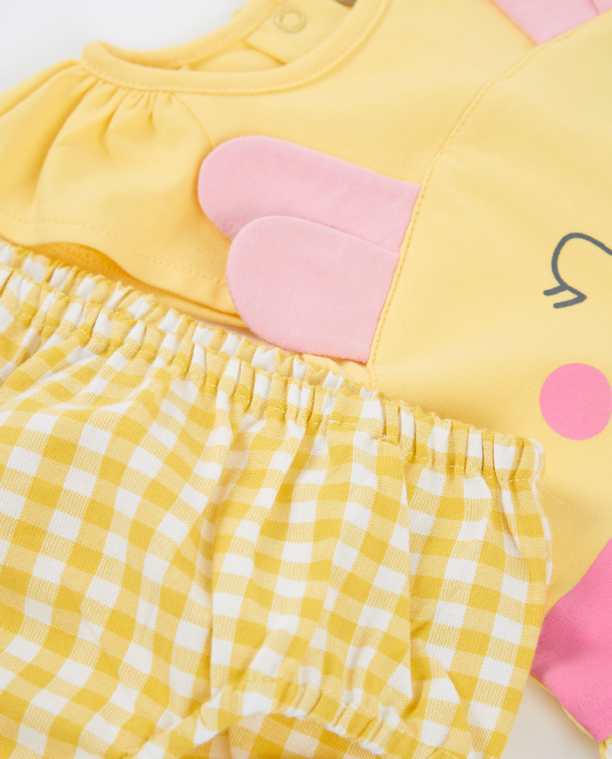 TucTuc Vestiti Vestito Neonata Giallo 2 Pezzi con Culotte