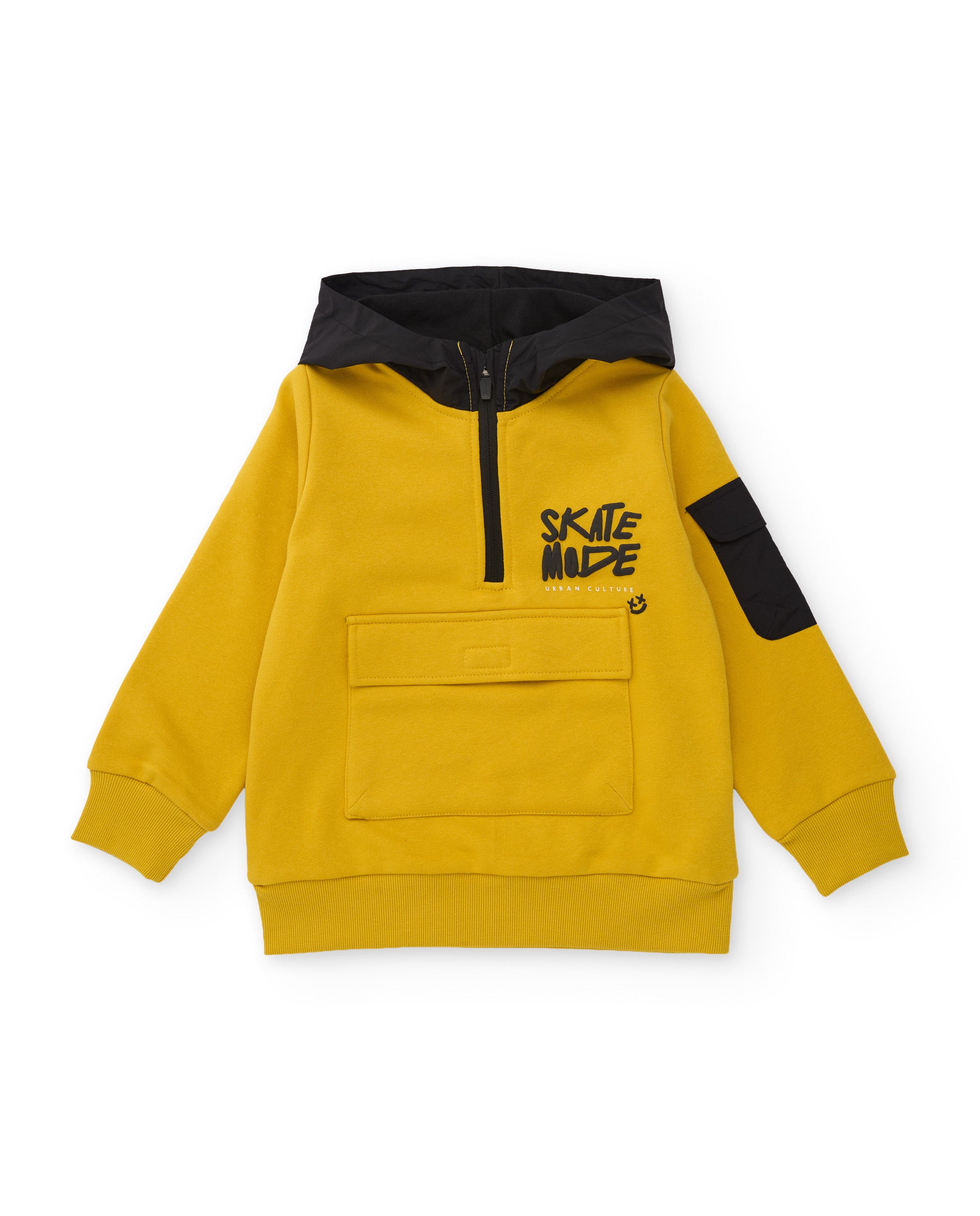 TucTuc Felpe Felpa bambino gialla cappuccio cotone skate