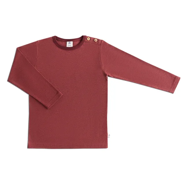 Leela Maglia Maniche Lunghe Rosso Ruggine Bio Baby