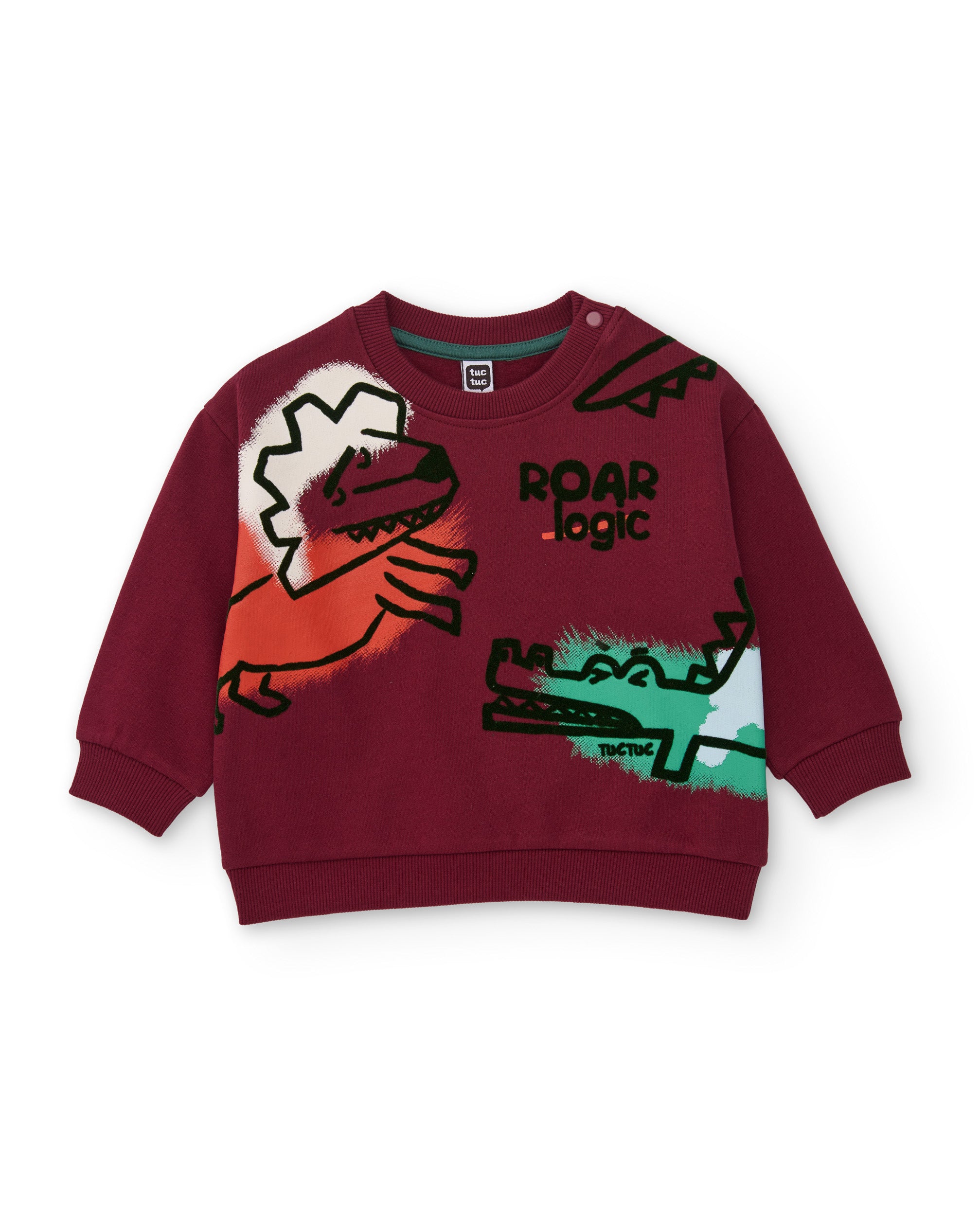 TucTuc Completi tuta felpa bambino bordeaux savana