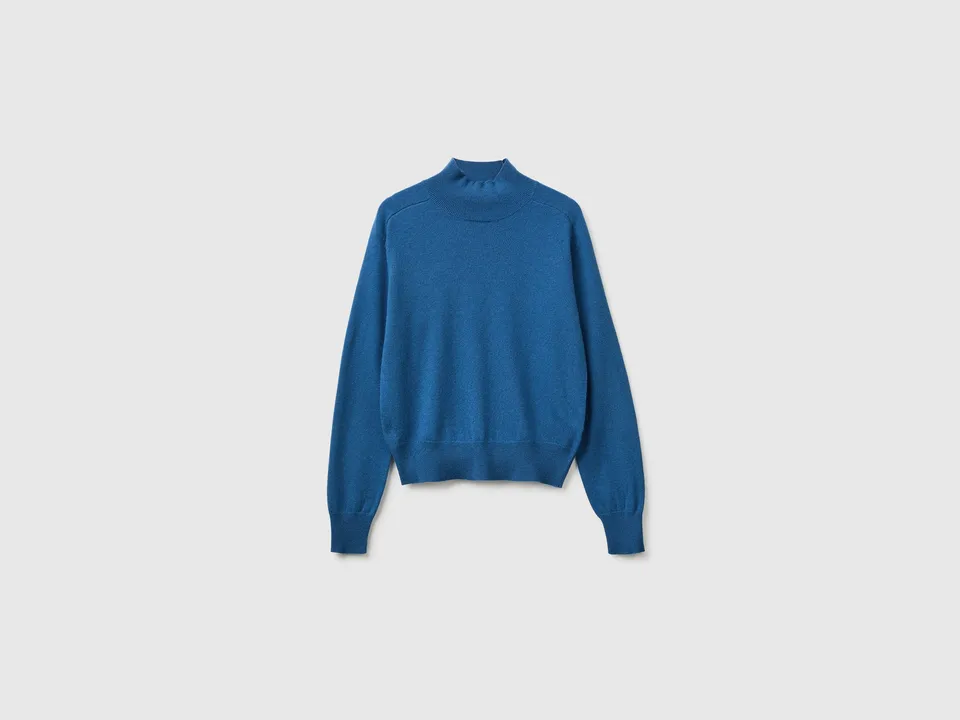United Colors of Benetton Maglione Dolcevita Misto Cashmere