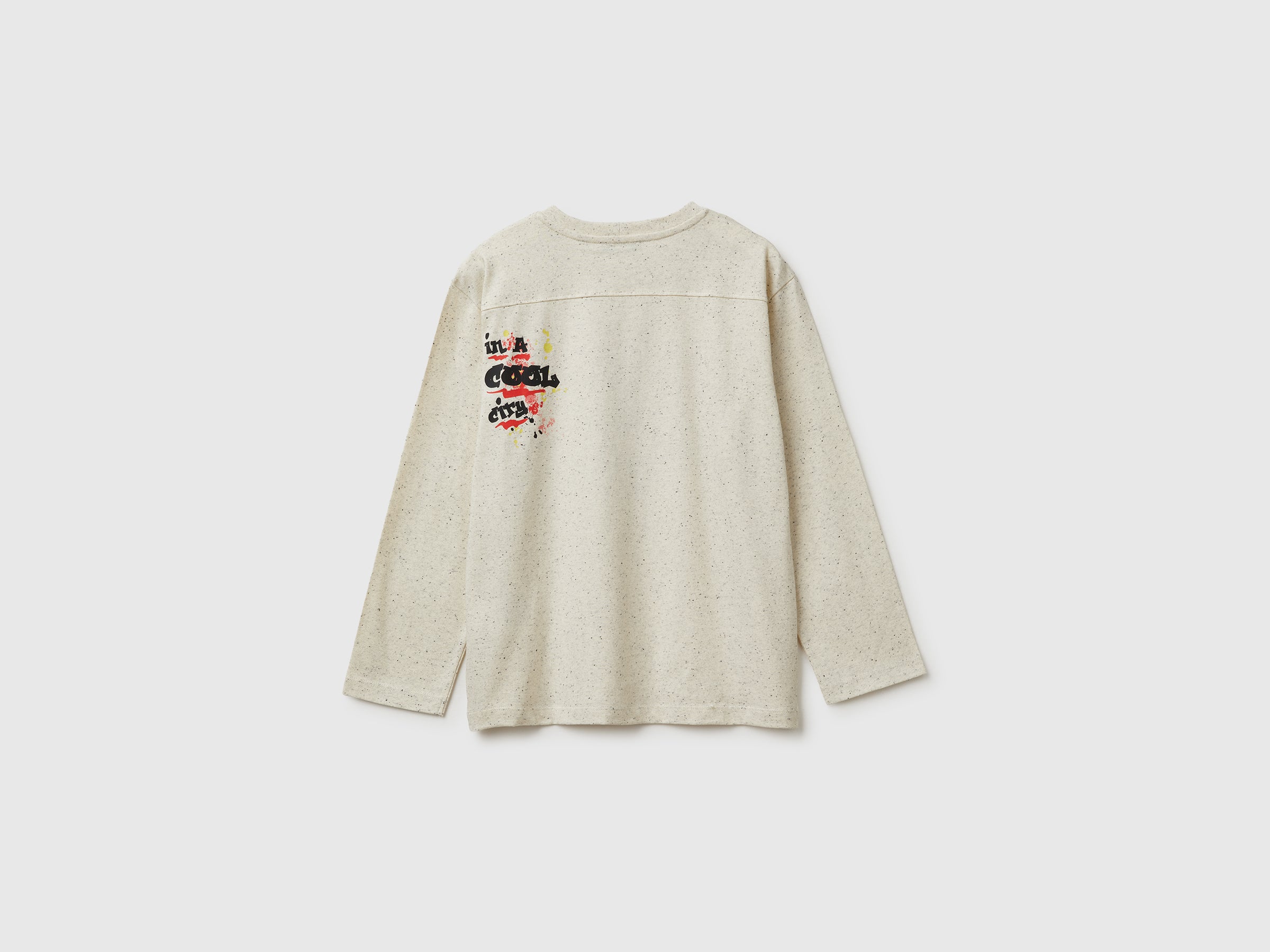 United Colors of Benetton T-Shirts Maglietta Cotone Stampa Graffiti