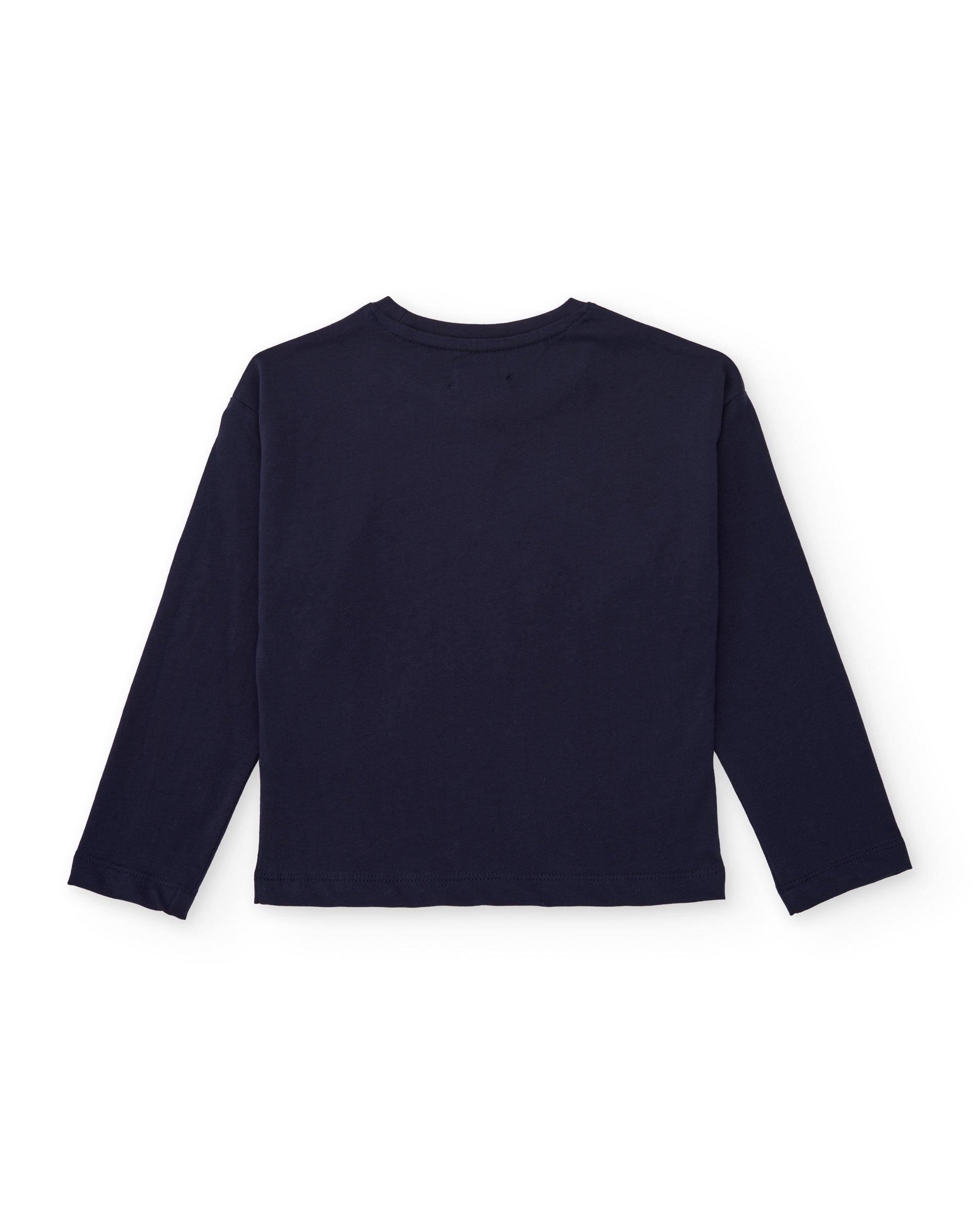 TucTuc Magliette maglia bambina blu navy floreale