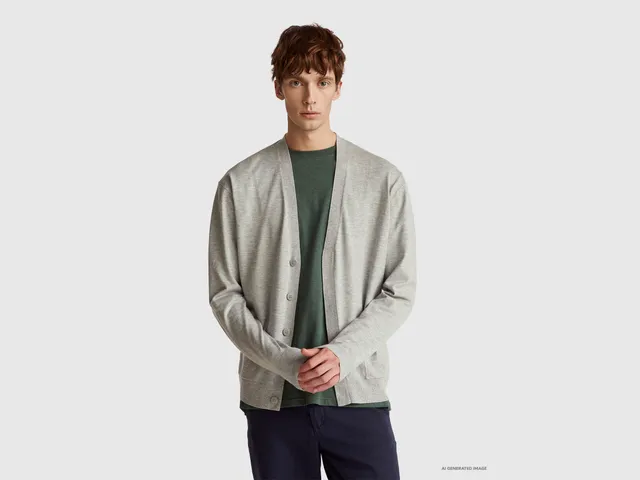 United Colors of Benetton Cardigan Viscosa Scollo V 110XU601I M