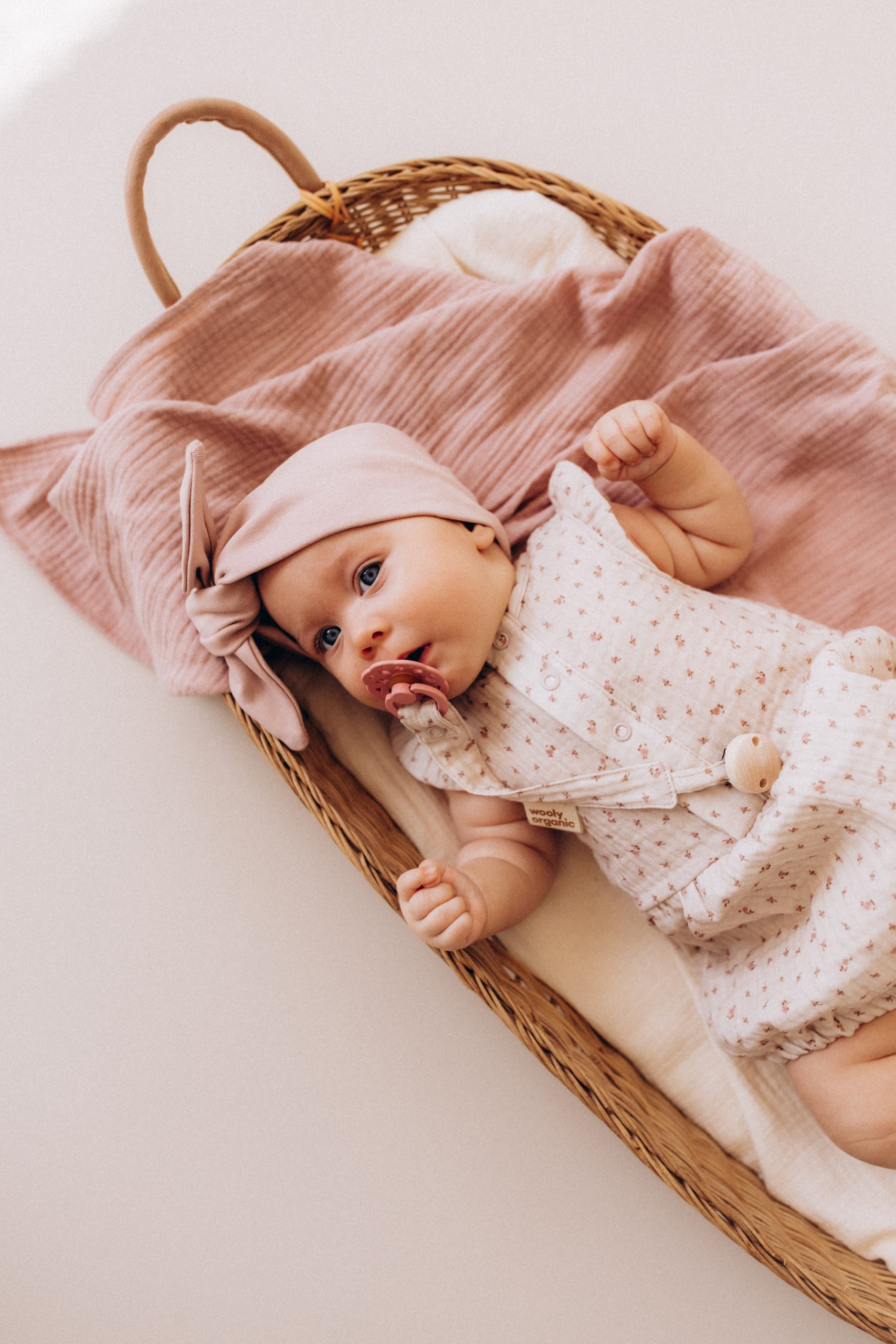 Woolly Organic Headband fascia neonata cotone organico SS26