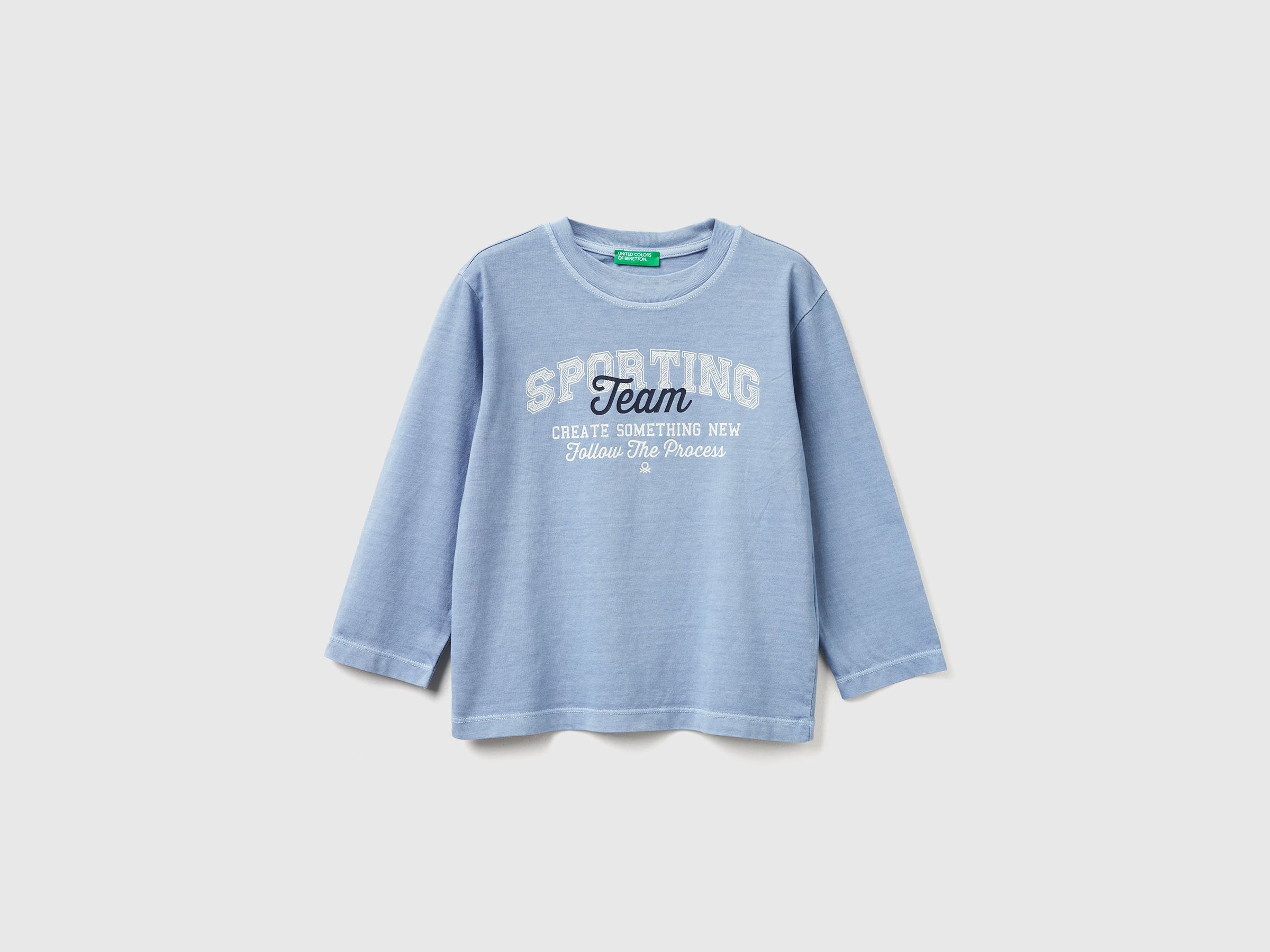 United Colors of Benetton Maglia Manica Lunga Cotone Stampa Bambino