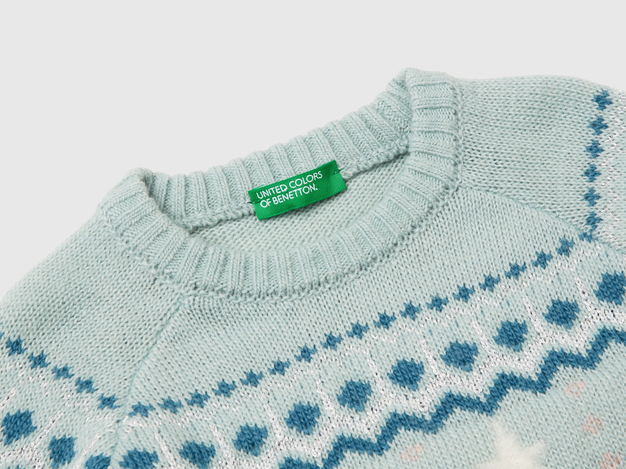 United Colors of Benetton Maglione Jacquard bimbo misto lana