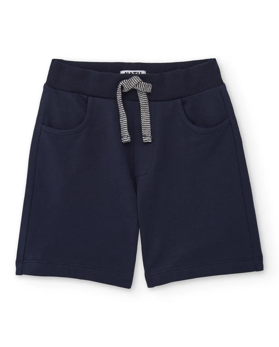 TucTuc Bermuda maglia bambino navy vita elasticizzata