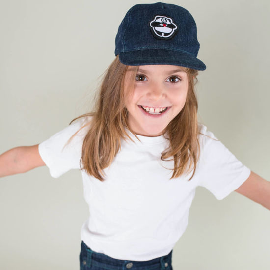 Pamboo Streetwear cappello baseball bimbi denim bio emoji