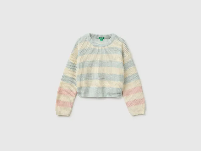 United Colors of Benetton Maglione Righe M Bicolore Caldo
