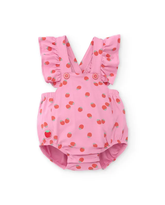 TucTuc Tutine salopette neonata fragole rosa