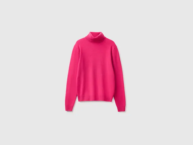 United Colors of Benetton maglione dolcevita merino M lana pura