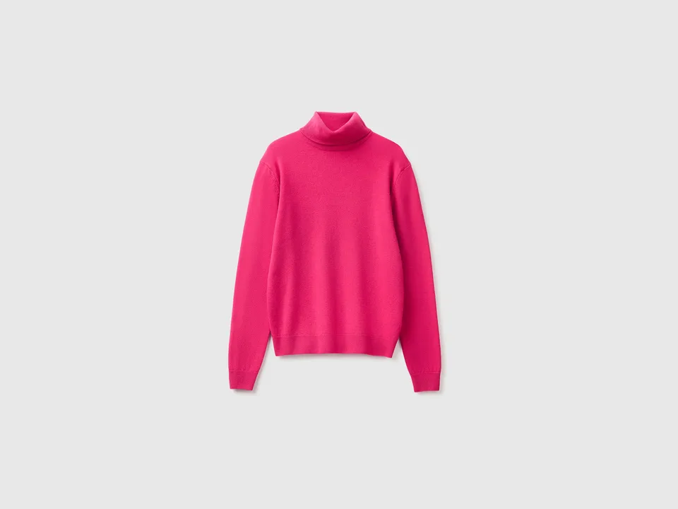 United Colors of Benetton maglione dolcevita merino M lana pura