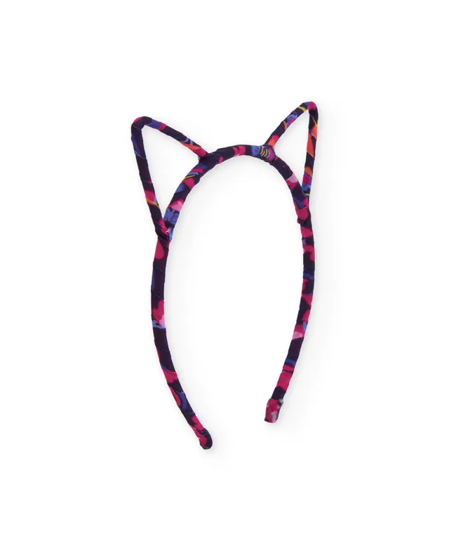 TucTuc Accessori Fascia Bambina Fucsia Orecchie Fiori