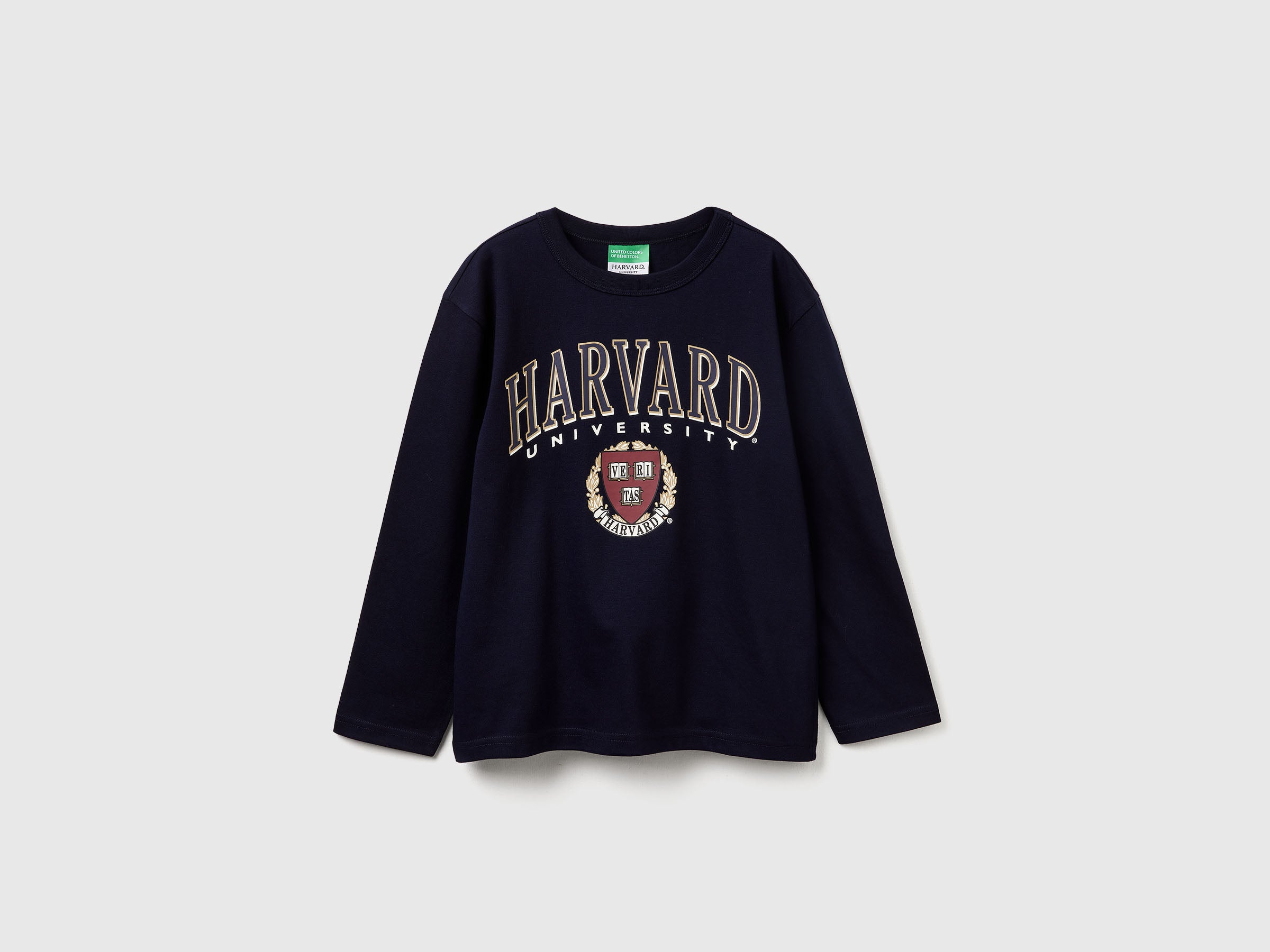 United Colors of Benetton T-shirt Harvard University maglietta maniche lunghe cotone