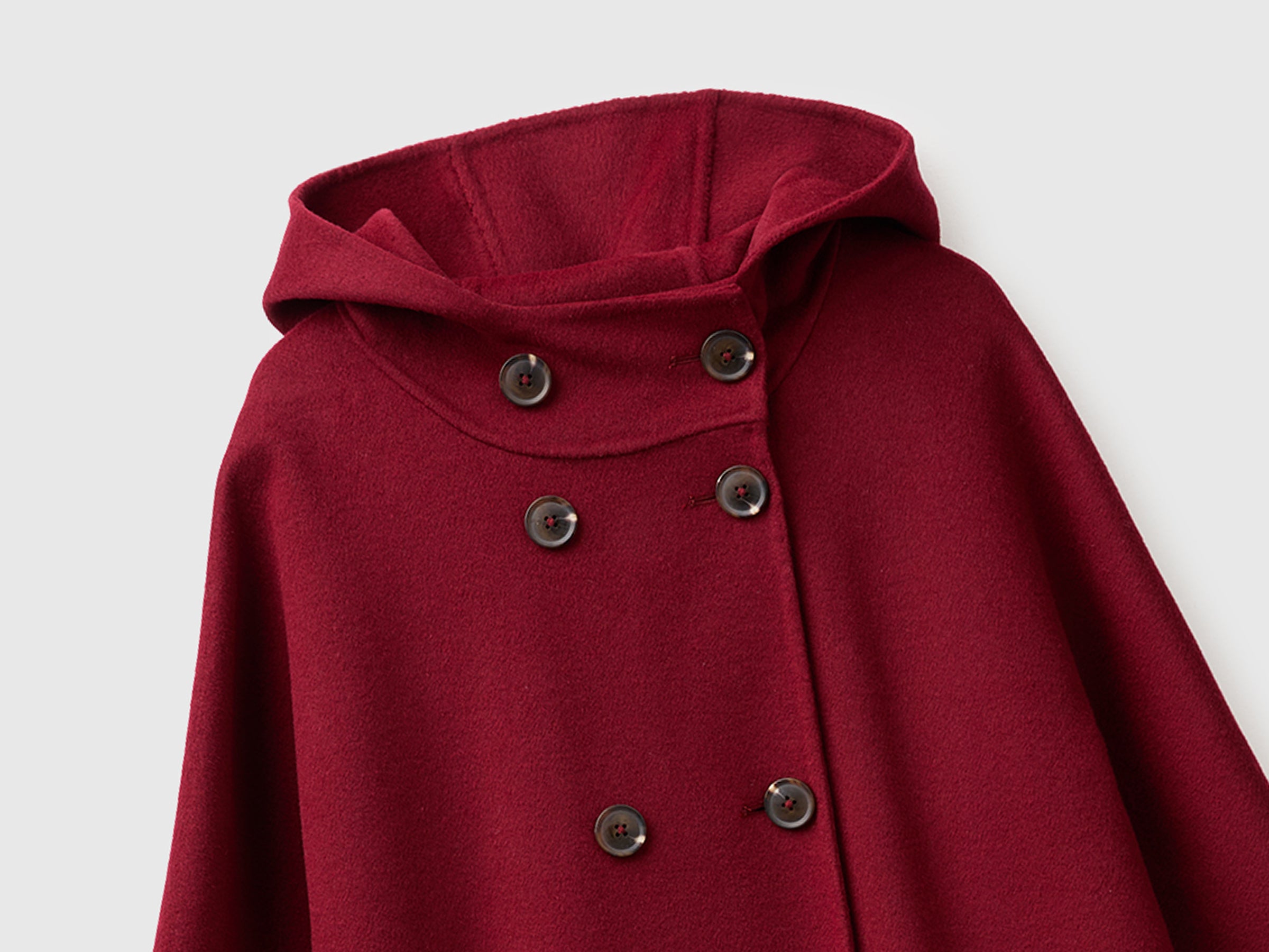 United Colors of Benetton Cappotto Lana Doppiopetto Cappuccio M