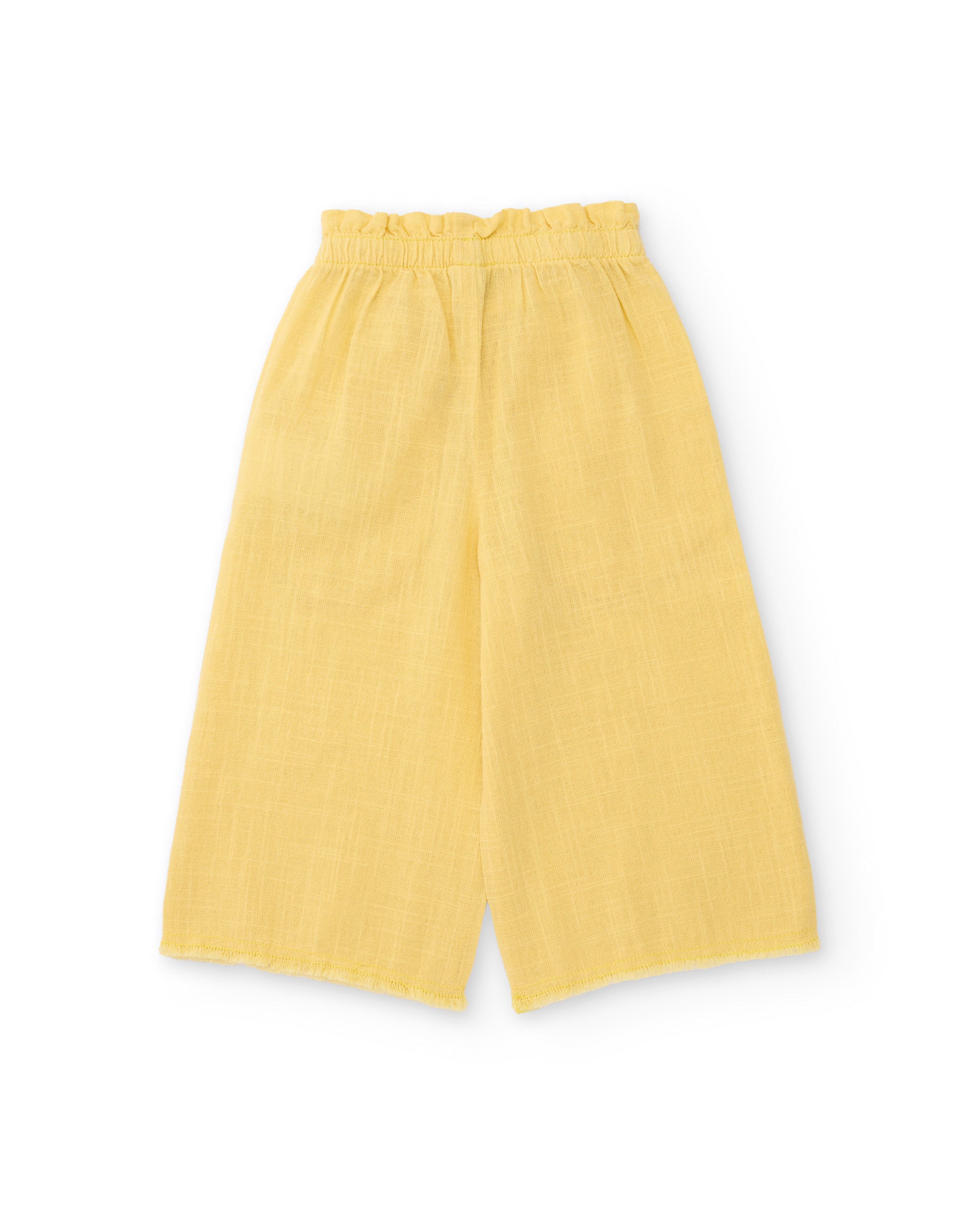 TucTuc Pantaloni Culotte Bambina Giallo Tasche Fiocco
